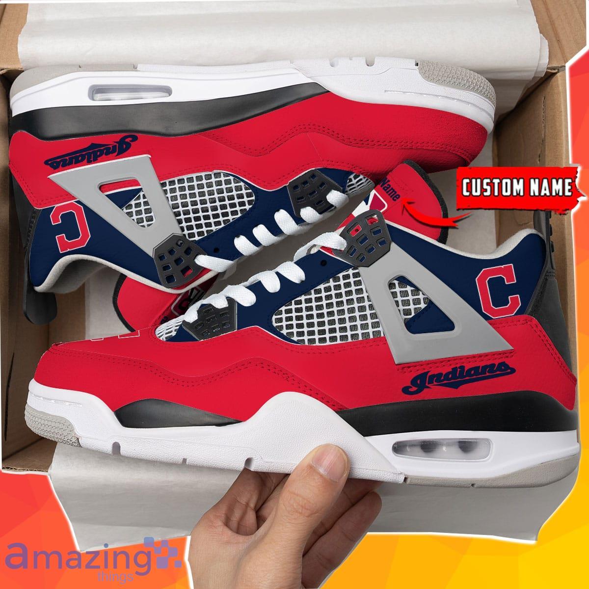 Cleveland Indians Personalized Air Jordan 4 Sneakers Best Gift For Men And Women Product Photo 1