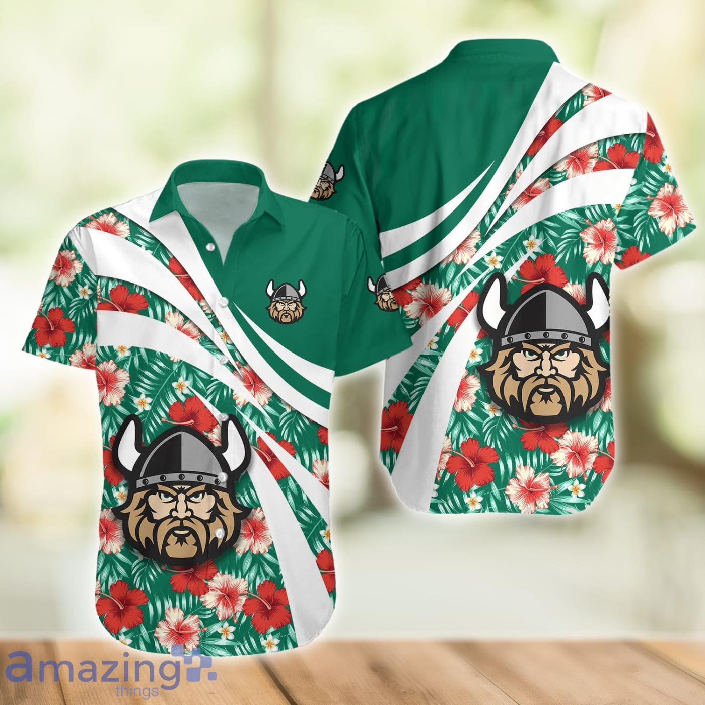 Cleveland State Vikings NCAA Hibiscus Flower Pattern Aloha Hawaiian Shirt image Cleveland State Vikings NCAA Hibiscus Flower Pattern Aloha Hawaiian Shirt Product Photo 2