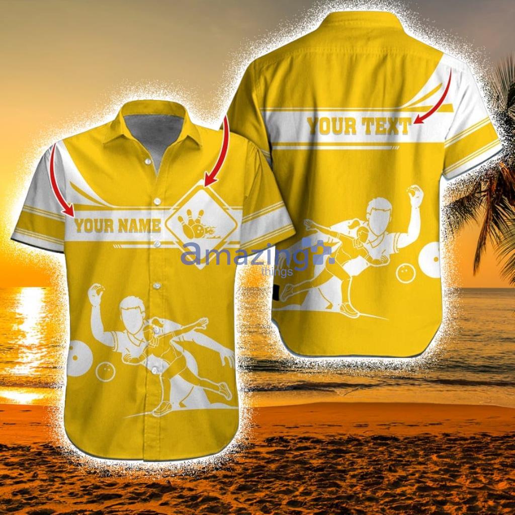 Colorful Men And Women Playing Bowling Personalized Name Hawaiian Shirt For Men And Women, Bowling Lover Product Photo 1