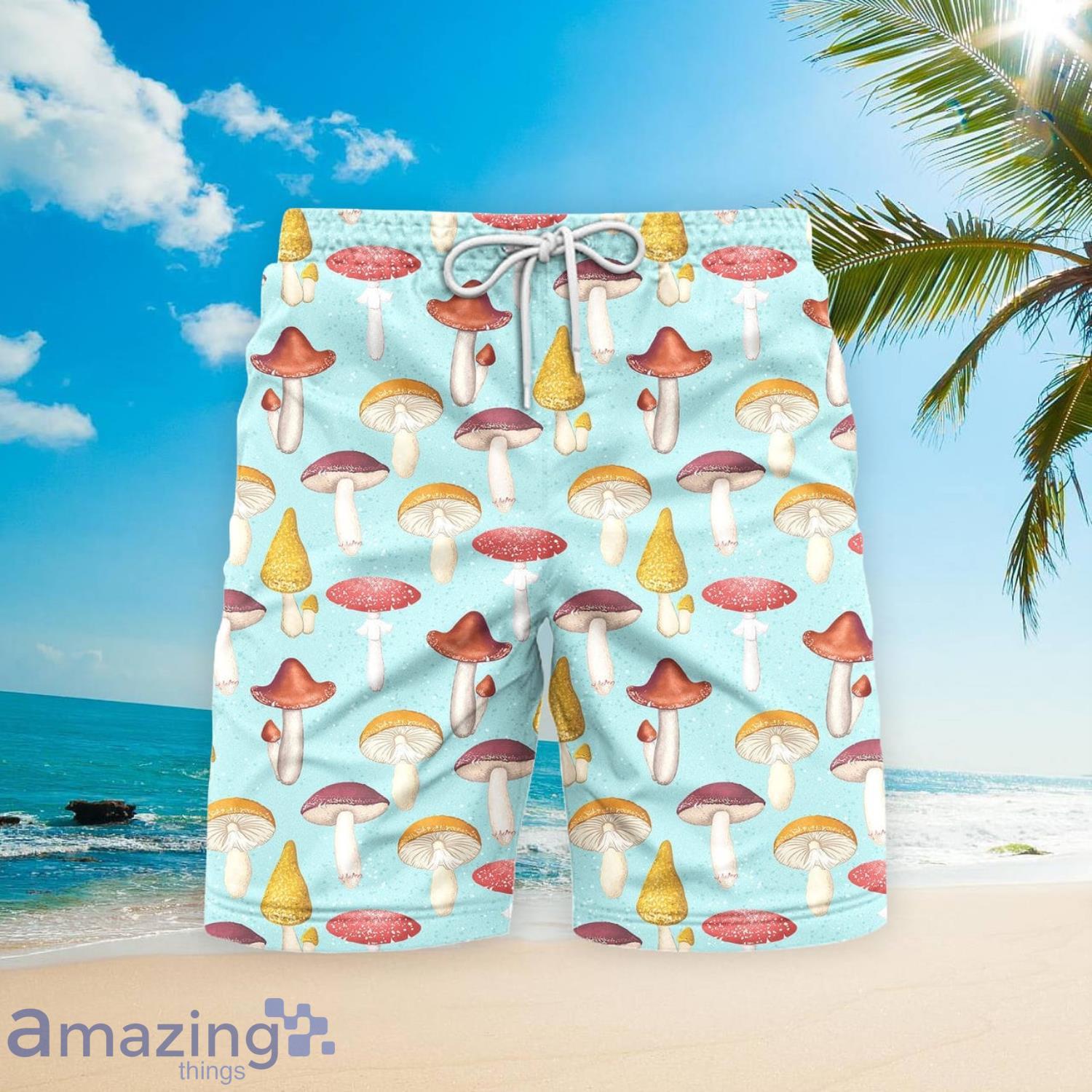 Colorful Mushroom Beach Short For Men Best Gift For Summer Product Photo 1