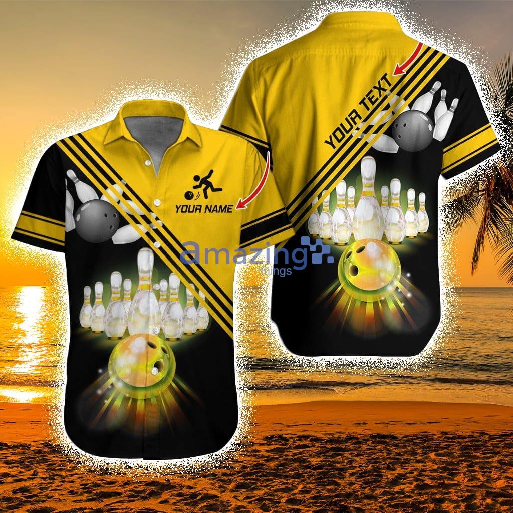 Cool Bowling Ball Shine Pattern Personalized Name Hawaiian Shirt For Men And Women, Bowling Lover Product Photo 1