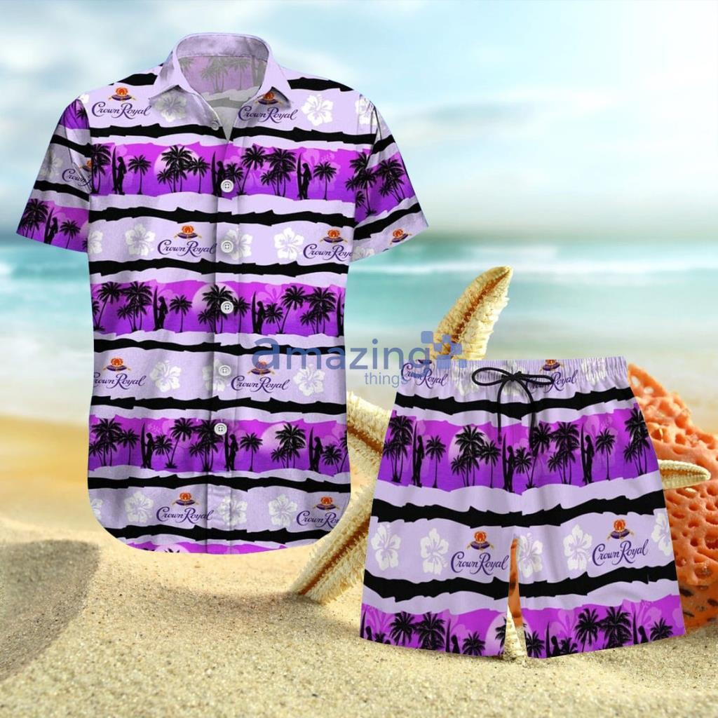 Crown Royal Purple Aloha Hawaiian Shirt And Short Gift For Men And Women