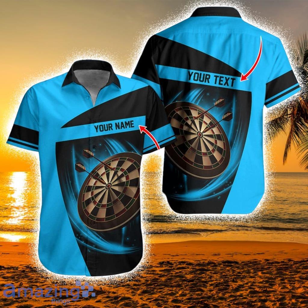 Customized Name And Text Darts Personalized Dartboard Hawaiian Shirts - Gift For Darts Lovers_6607 Product Photo 1