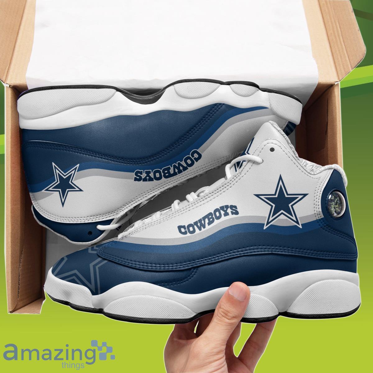 Dallas Cowboys Air Jordan 13 Sneakers Unique Gift For Men And Women image Dallas Cowboys Air Jordan 13 Sneakers Unique Gift For Men And Women Product Photo 2