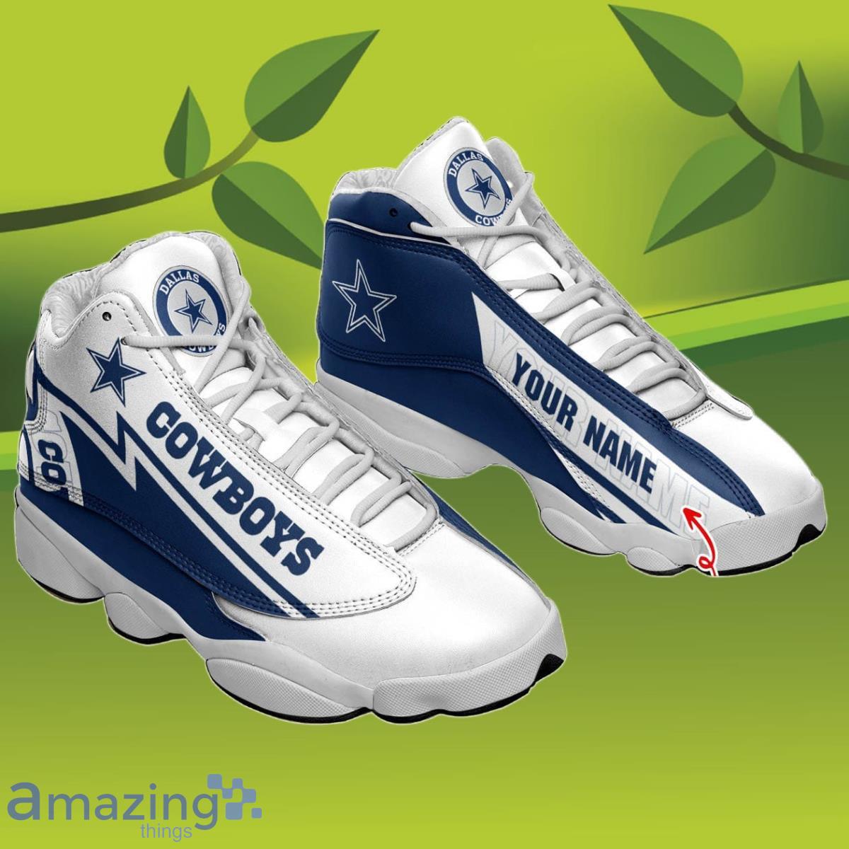 Dallas Cowboys NFL Air Jordan 13 Shoes Style Gift Custom Name And Number