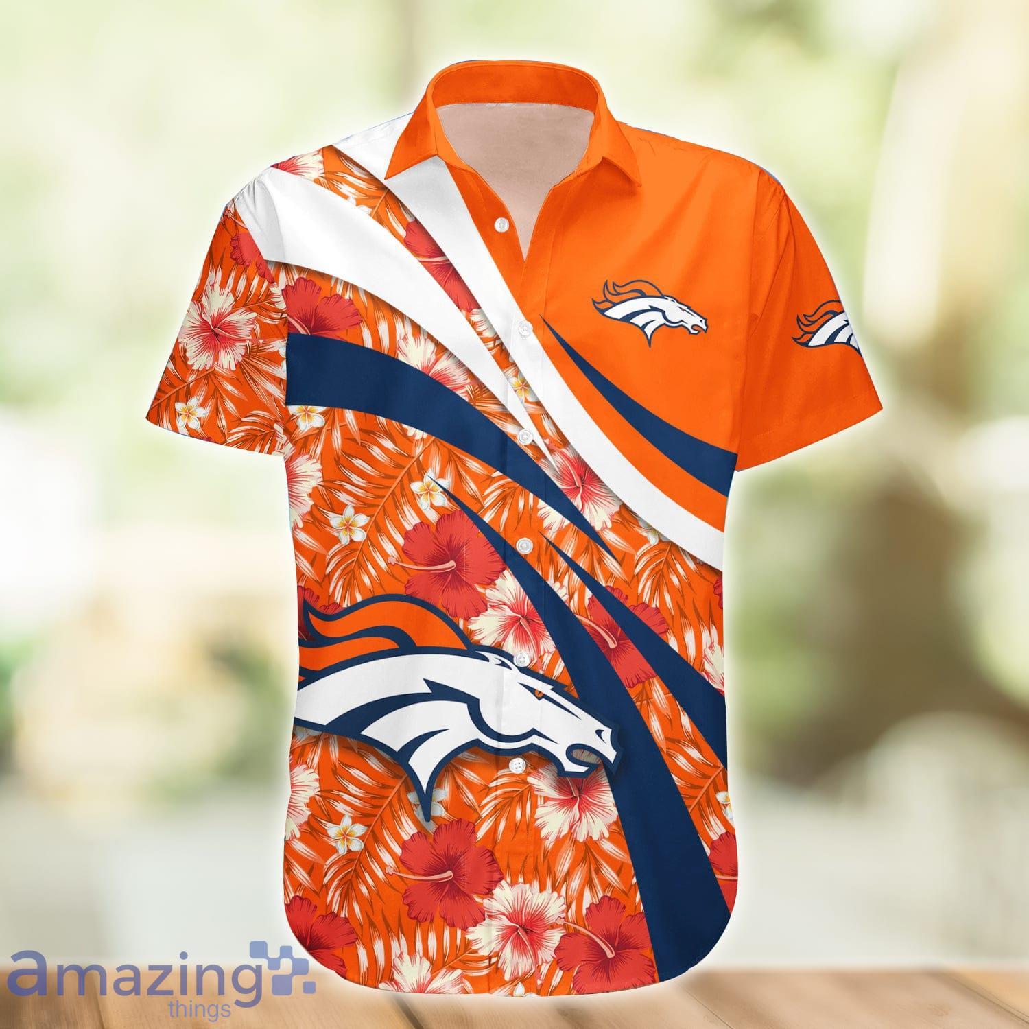 Denver Broncos NFL Hibiscus Flower Pattern Aloha Hawaiian Shirt Product Photo 1
