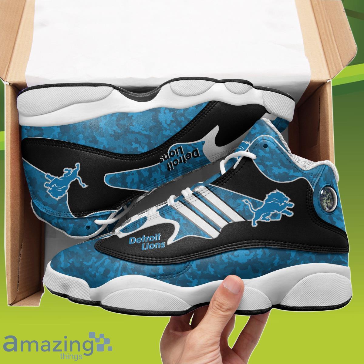 Detroit Lions Air Jordan 13 Sneakers, Detroit Lions Gifts - Reallgraphics