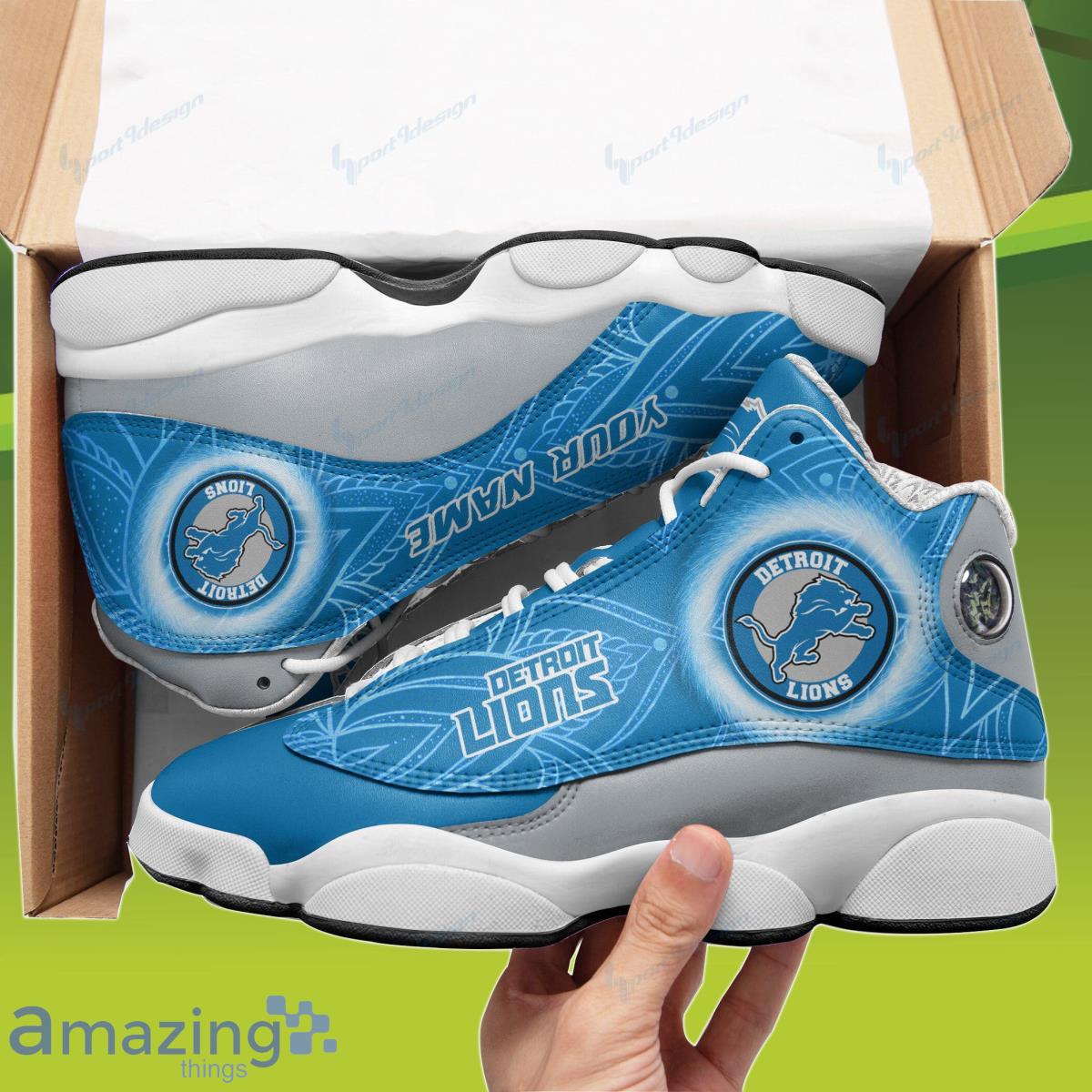 Detroit Lions Air Jordan 13 Sneakers, Detroit Lions Gifts - Reallgraphics