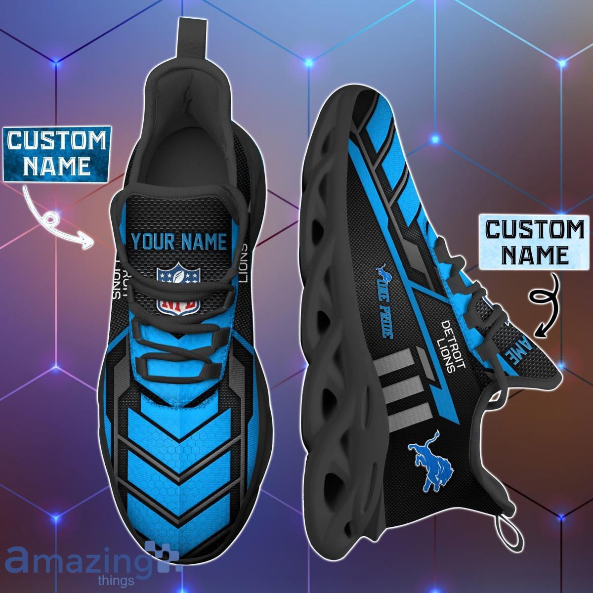 Detroit Lions Custom Name Max Soul Shoes Best Gift For Men And Women image Detroit Lions Custom Name Max Soul Shoes Best Gift For Men And Women Product Photo 2