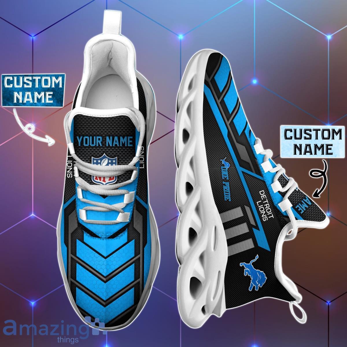 Detroit Lions Custom Name Max Soul Shoes Best Gift For Men And Women image Detroit Lions Custom Name Max Soul Shoes Best Gift For Men And Women Product Photo 3