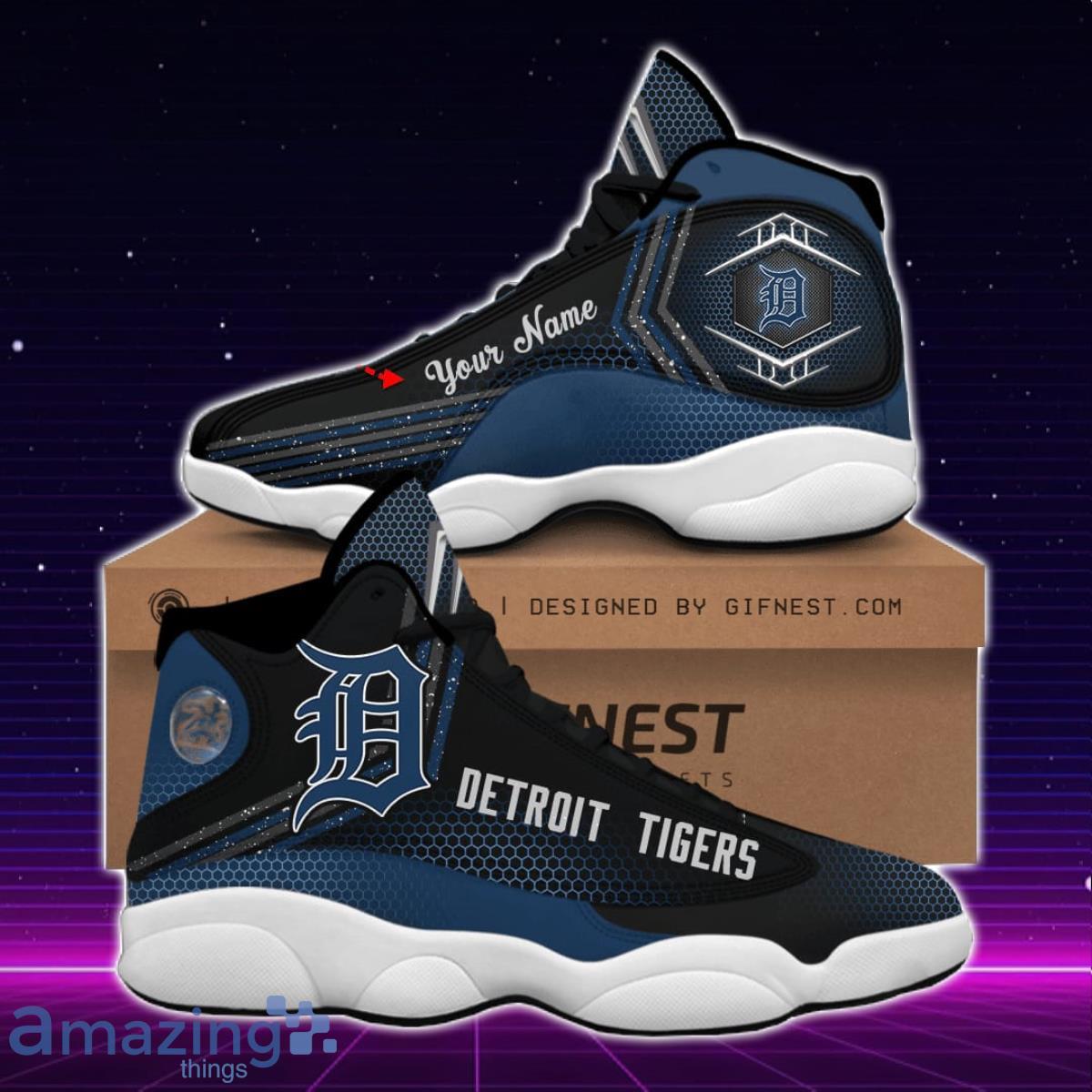 Detroit Tigers Jordan 13 Sneakers Custom Name Best Gift For Men And Women Product Photo 1