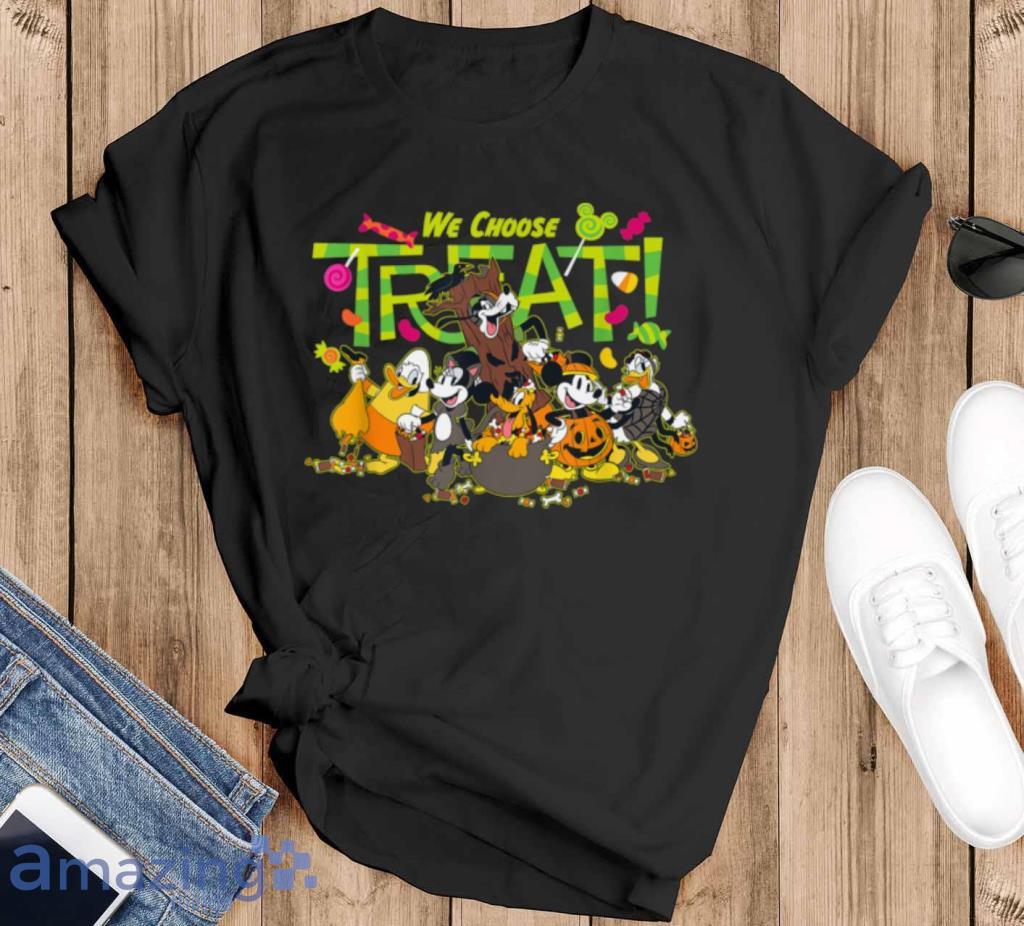 Disney Mickey And Friends We Choose Treat Halloween T Shirt Product Photo 1