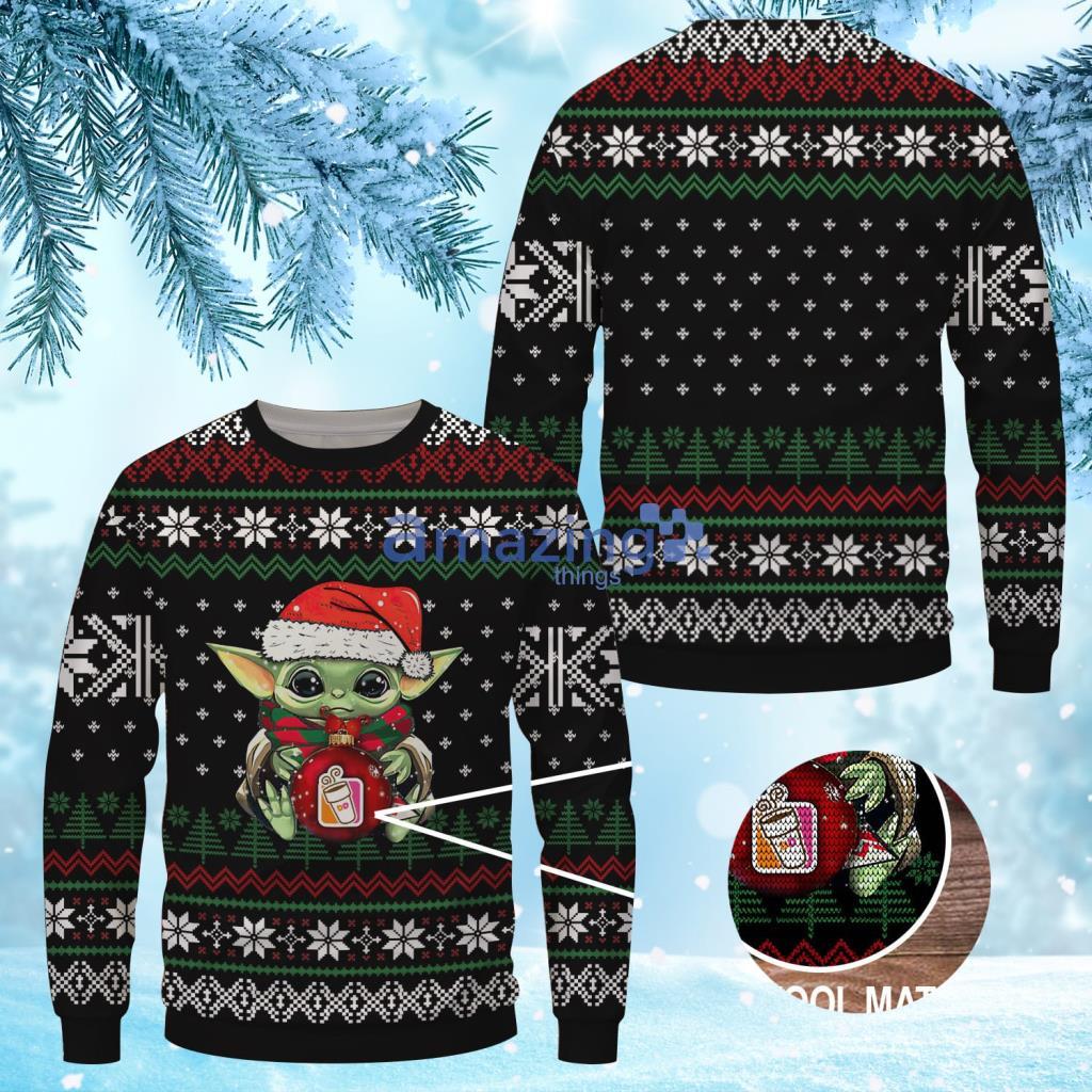 Dunkin’ Donuts Baby Yoda Christmas Ugly Sweater 3D Gift For Men And Women Product Photo 1 Dunkin’ Donuts Baby Yoda Christmas Ugly Sweater 3D Gift For Men And Women Product Photo 1