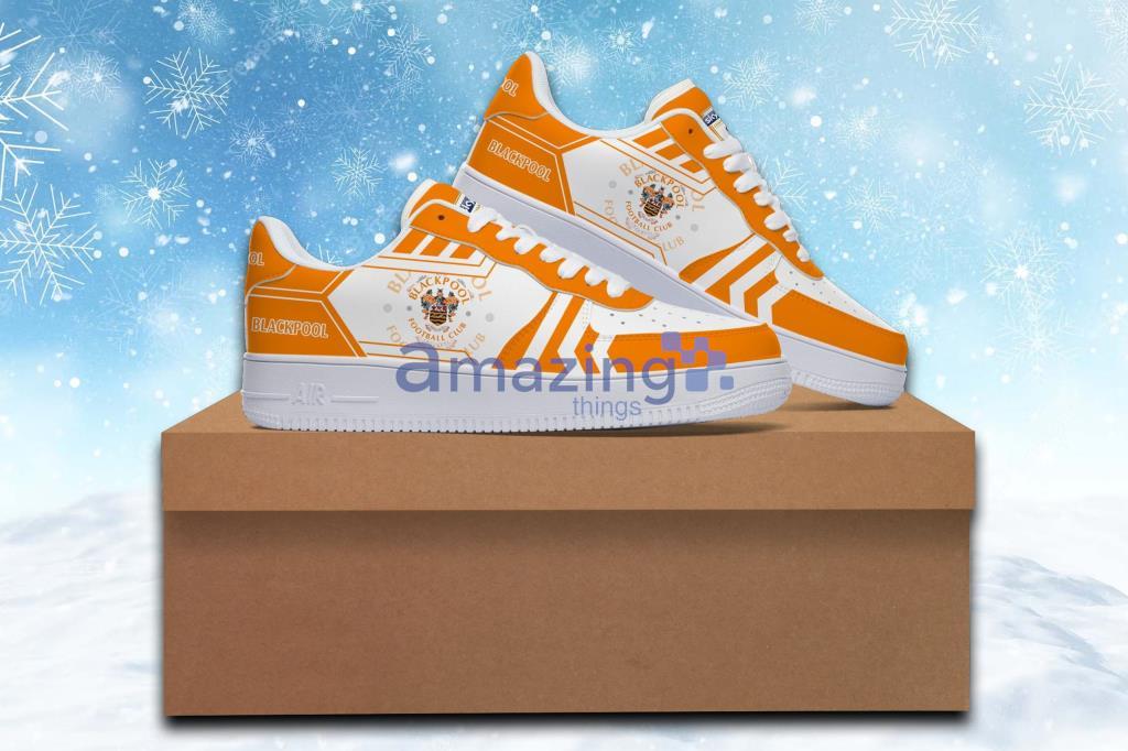 EFL League One Blackpool F.C Air Force Shoes Gift For Fans Product Photo 1