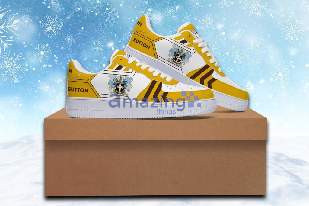 EFL League Two Sutton United Air Force Shoes Gift For Fans Product Photo 1 EFL League Two Sutton United Air Force Shoes Gift For Fans Product Photo 1