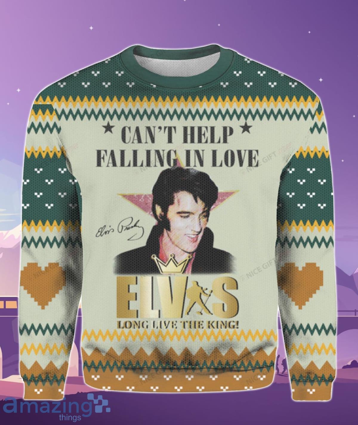 Elvis Presley Can’t Help Falling In Love Sweater Best Gift For Men And Women image Elvis Presley Can’t Help Falling In Love Sweater Best Gift For Men And Women Product Photo 2