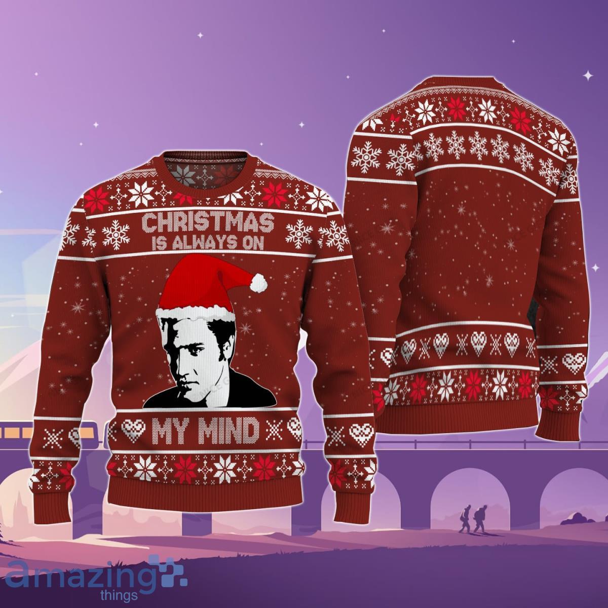 Elvis Presley Christmas Is Always On My Mind Sweater Best Gift For Men And Women Product Photo 1