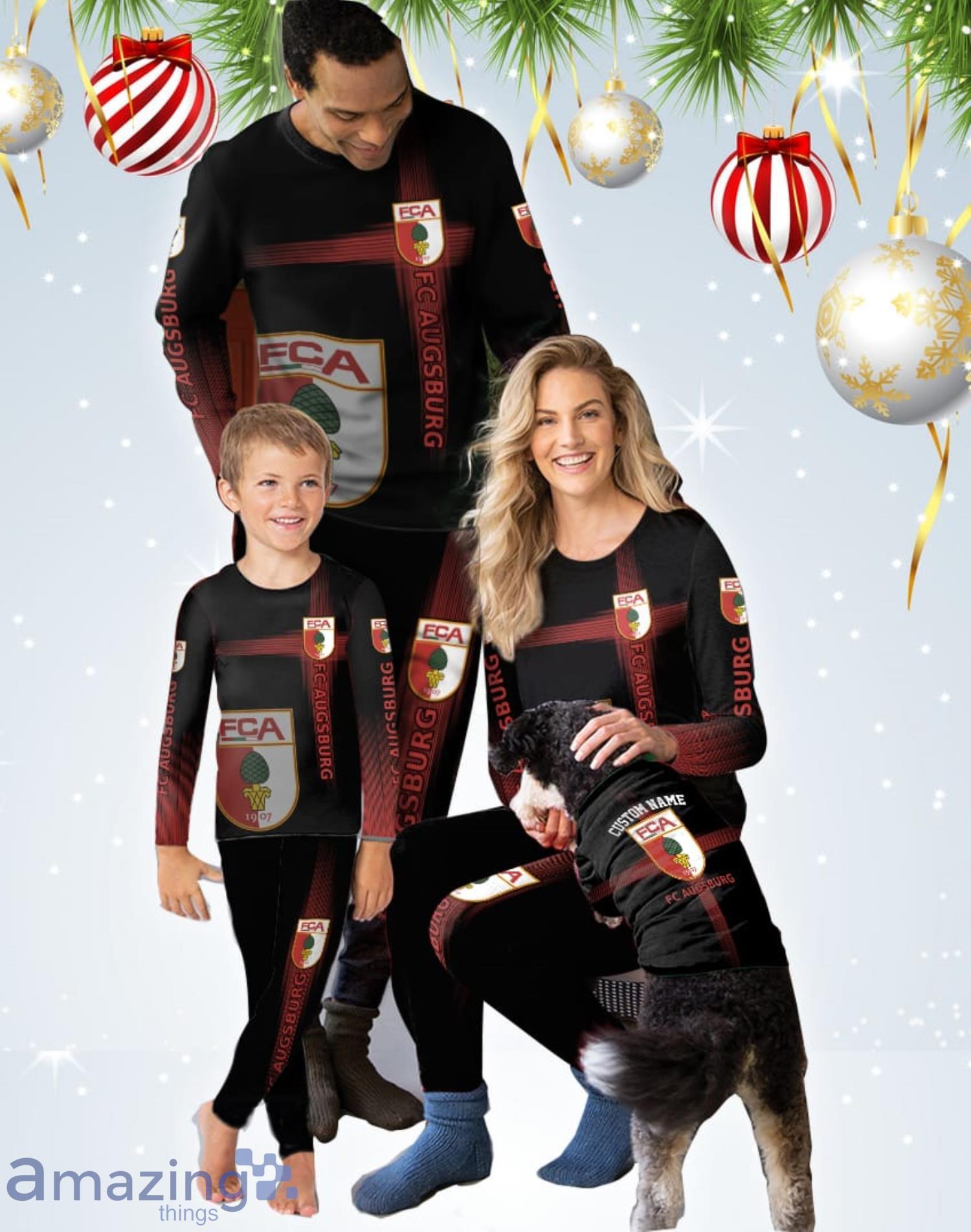 FC Augsburg Custom Name Pajamas Set Best Gift For Family Product Photo 1