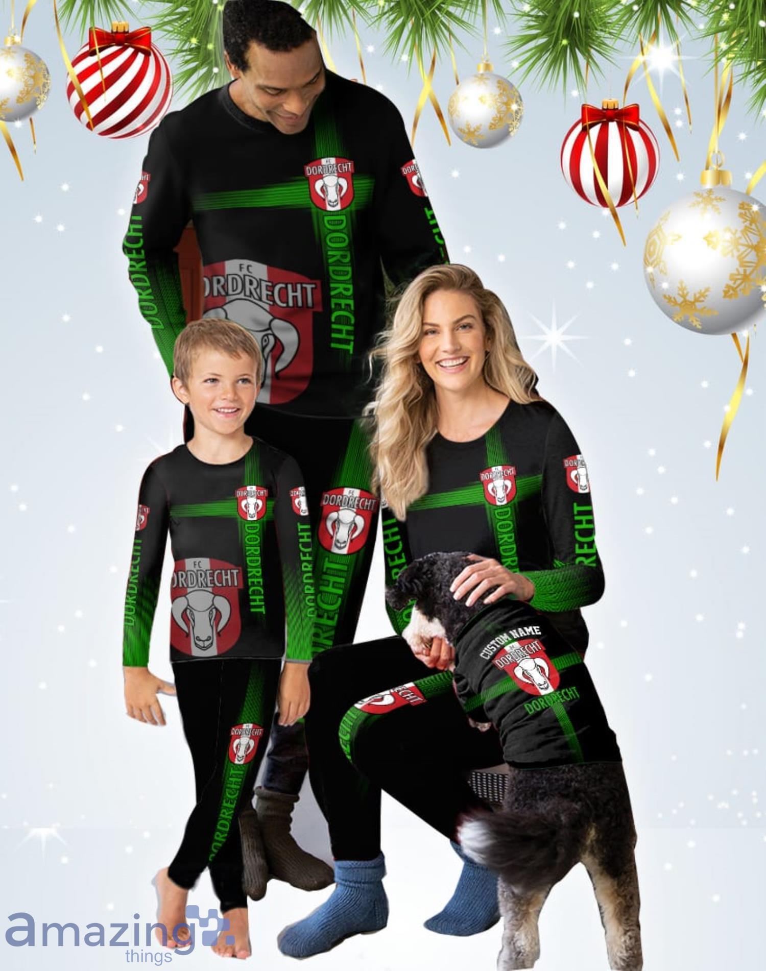 FC Dordrecht Custom Name Pajamas Set Best Gift For Family Product Photo 1