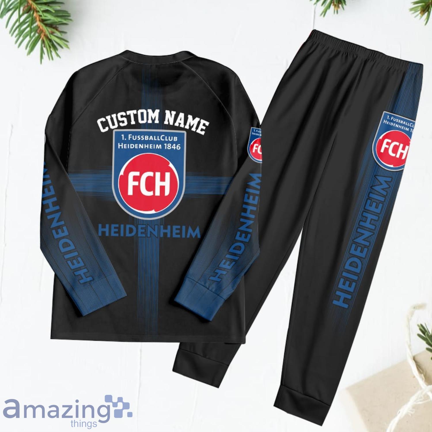 FC Heidenheim Custom Name Pajamas Set Best Gift For Family image FC Heidenheim Custom Name Pajamas Set Best Gift For Family Product Photo 3