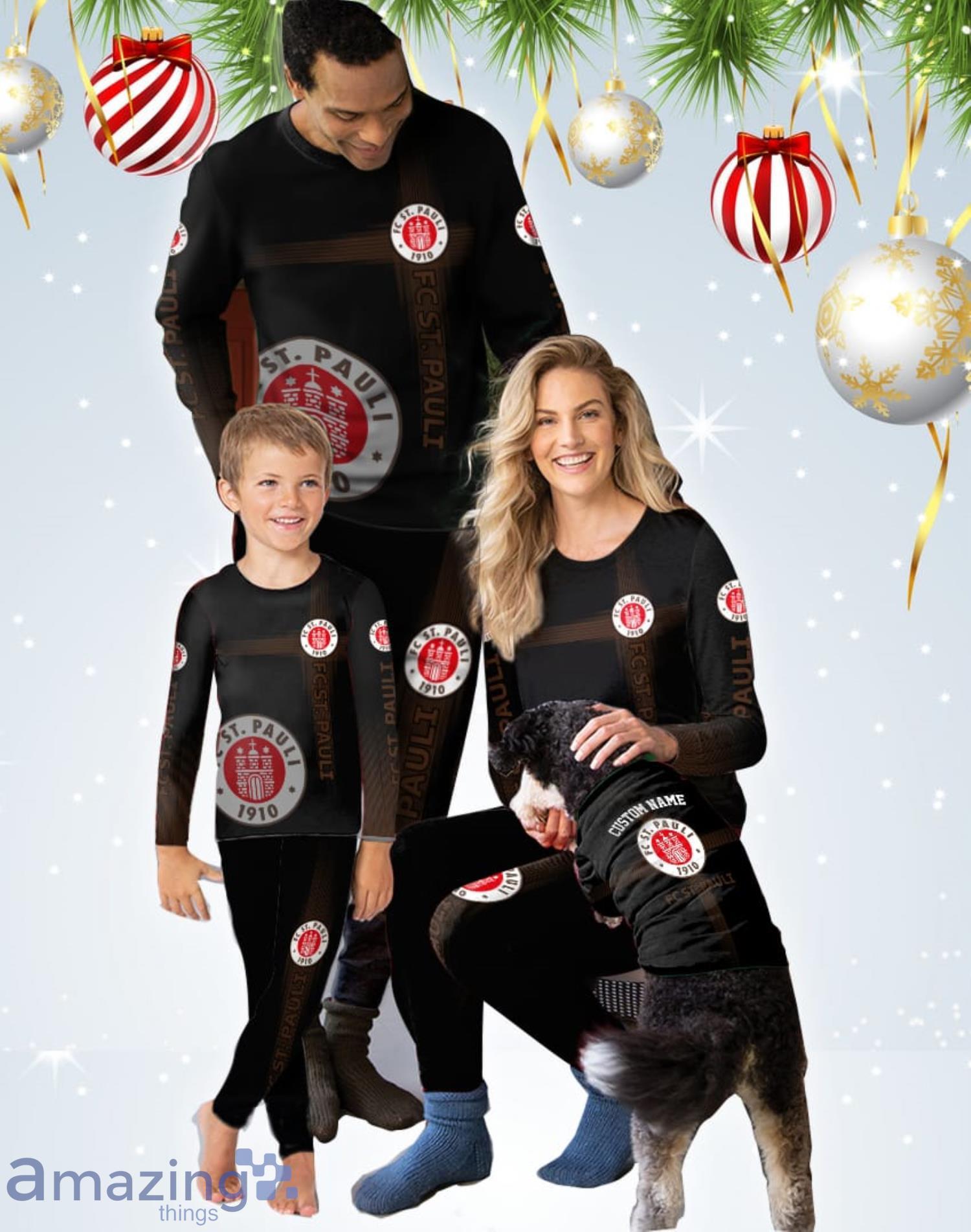 FC St. Pauli Custom Name Pajamas Set Best Gift For Family Product Photo 1