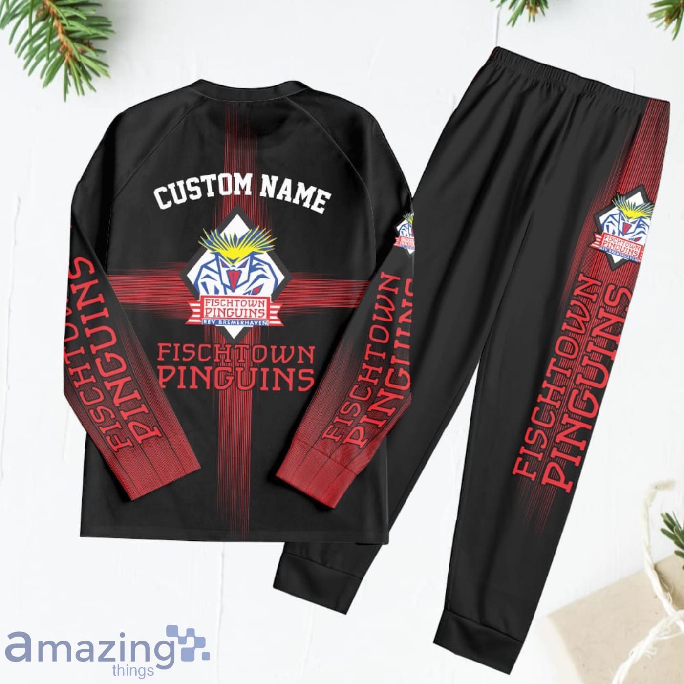 Fischtown Pinguins Cusom Name Pajamas Set Best Gift For Family image Fischtown Pinguins Cusom Name Pajamas Set Best Gift For Family Product Photo 3