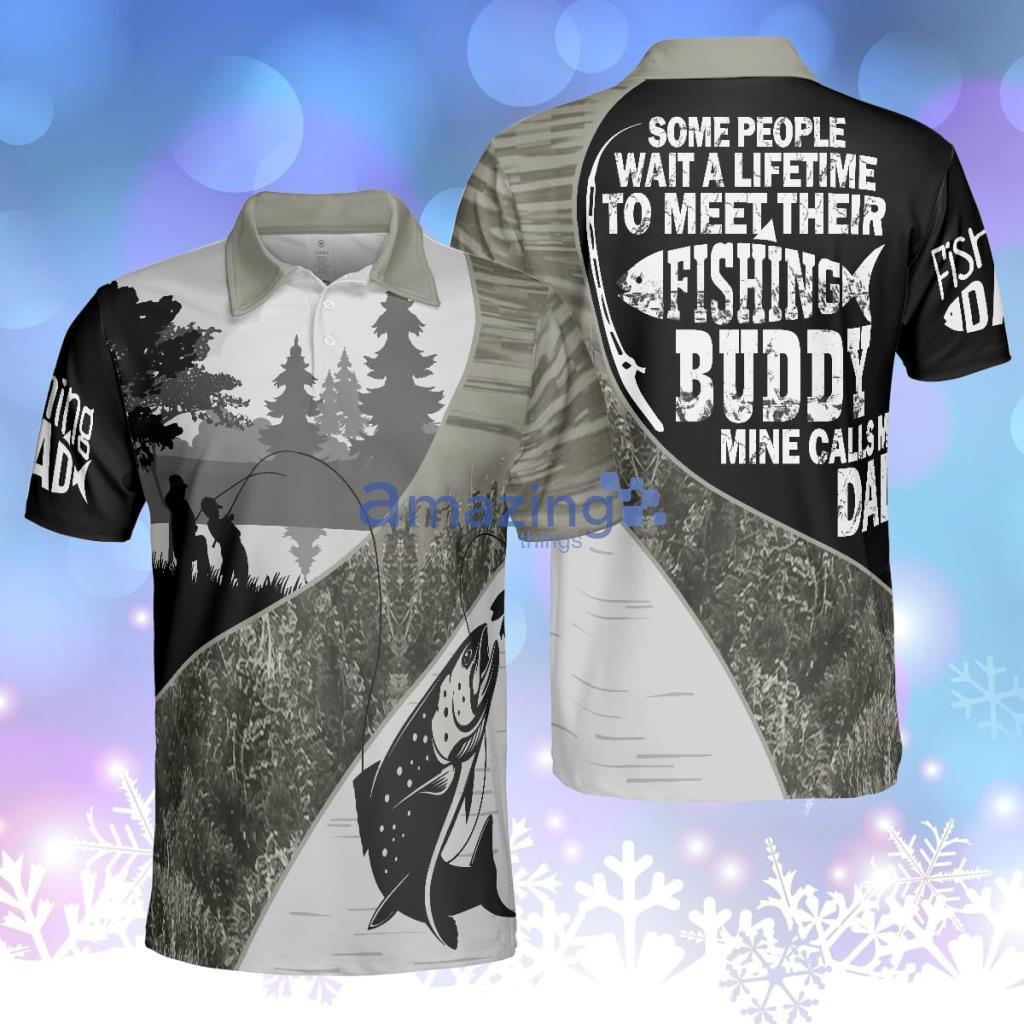 Fishing Dad My Fishing Buddy Calls Me Dad Polo Shirt, Father And Son Fishing Shirt For Men Product Photo 1
