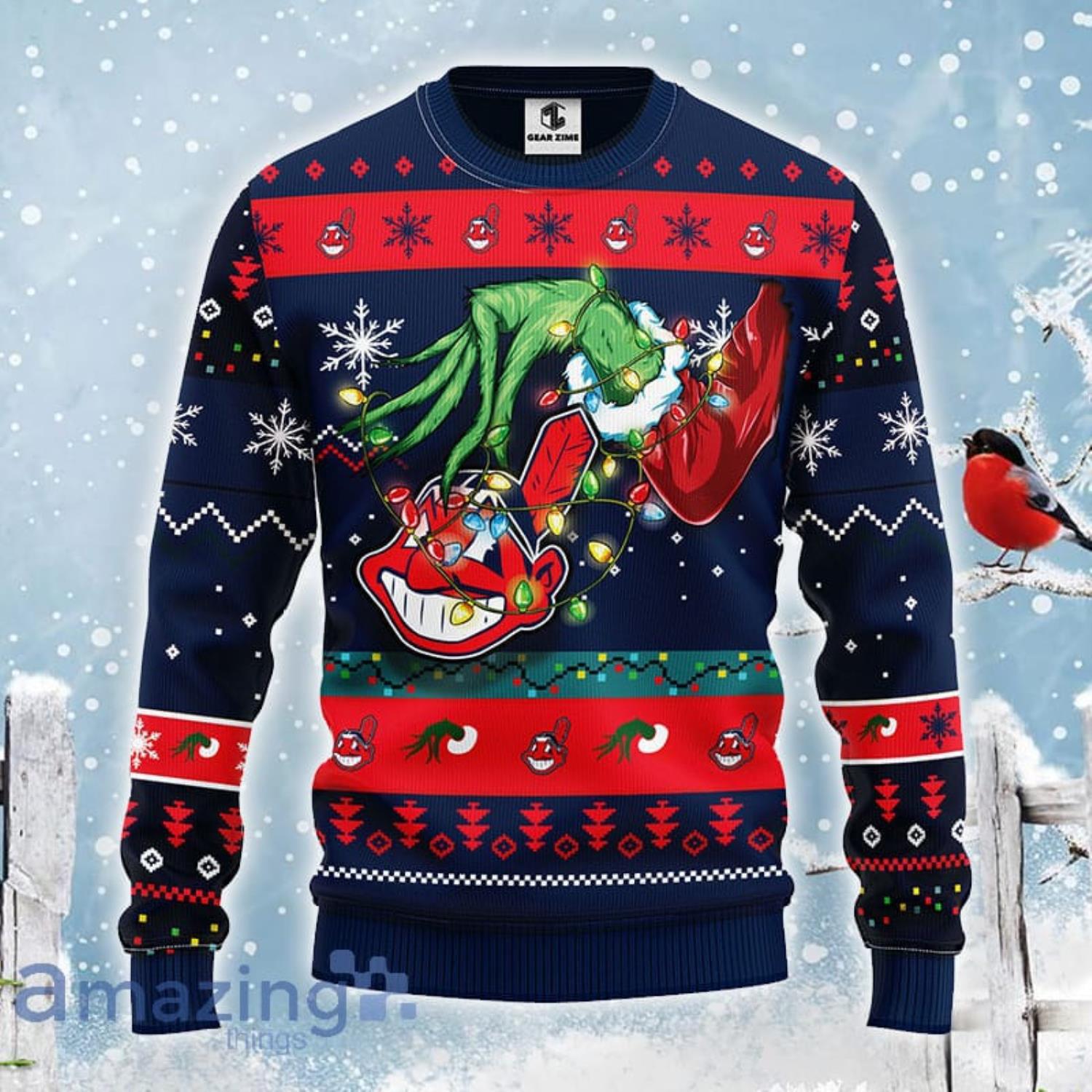 MLB Cleveland Indians Grinch And Scooby-Doo Funny Christmas Gift Ugly  Christmas Sweater - Freedomdesign