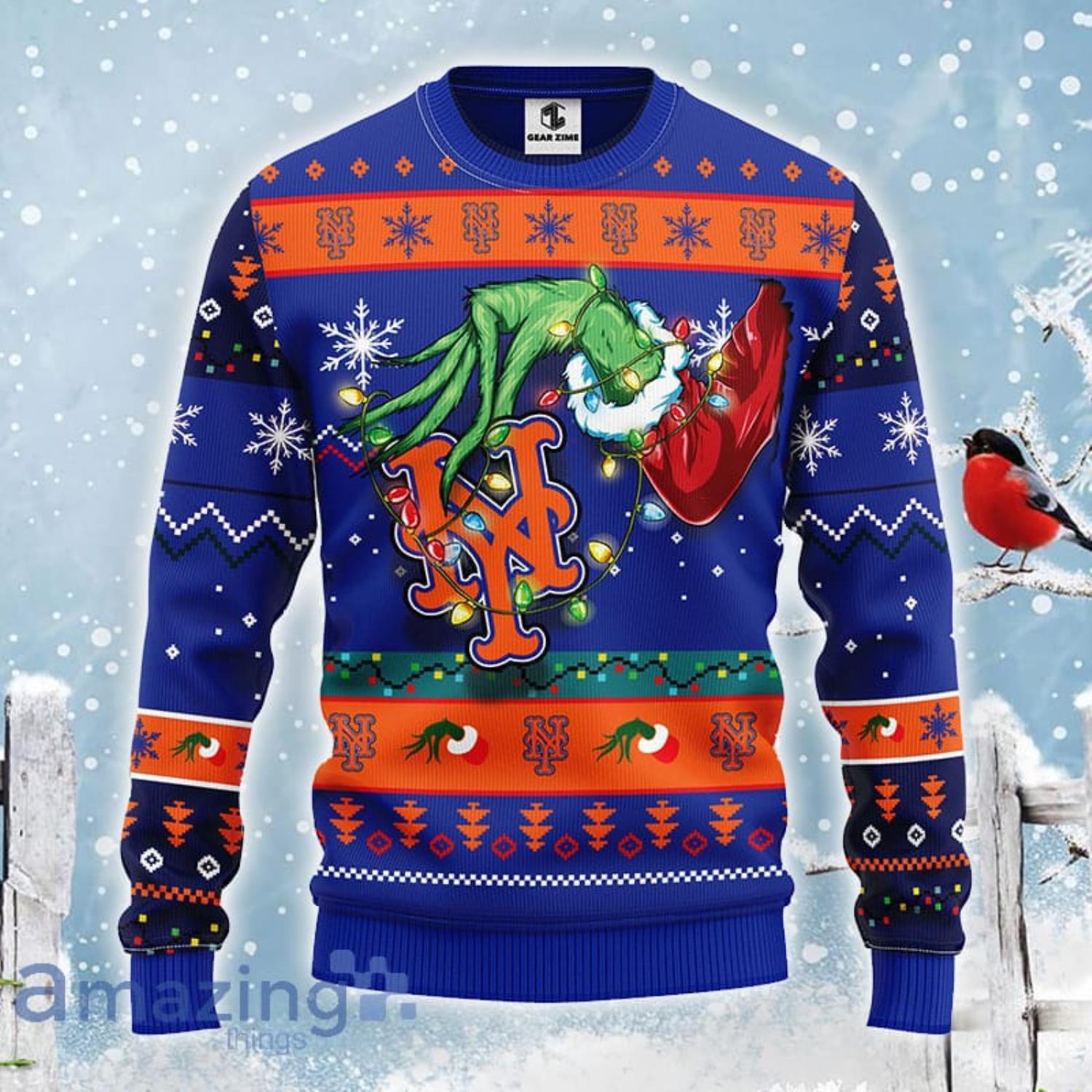 New York Giants All Over Print Christmas Knitting Ugly Sweater