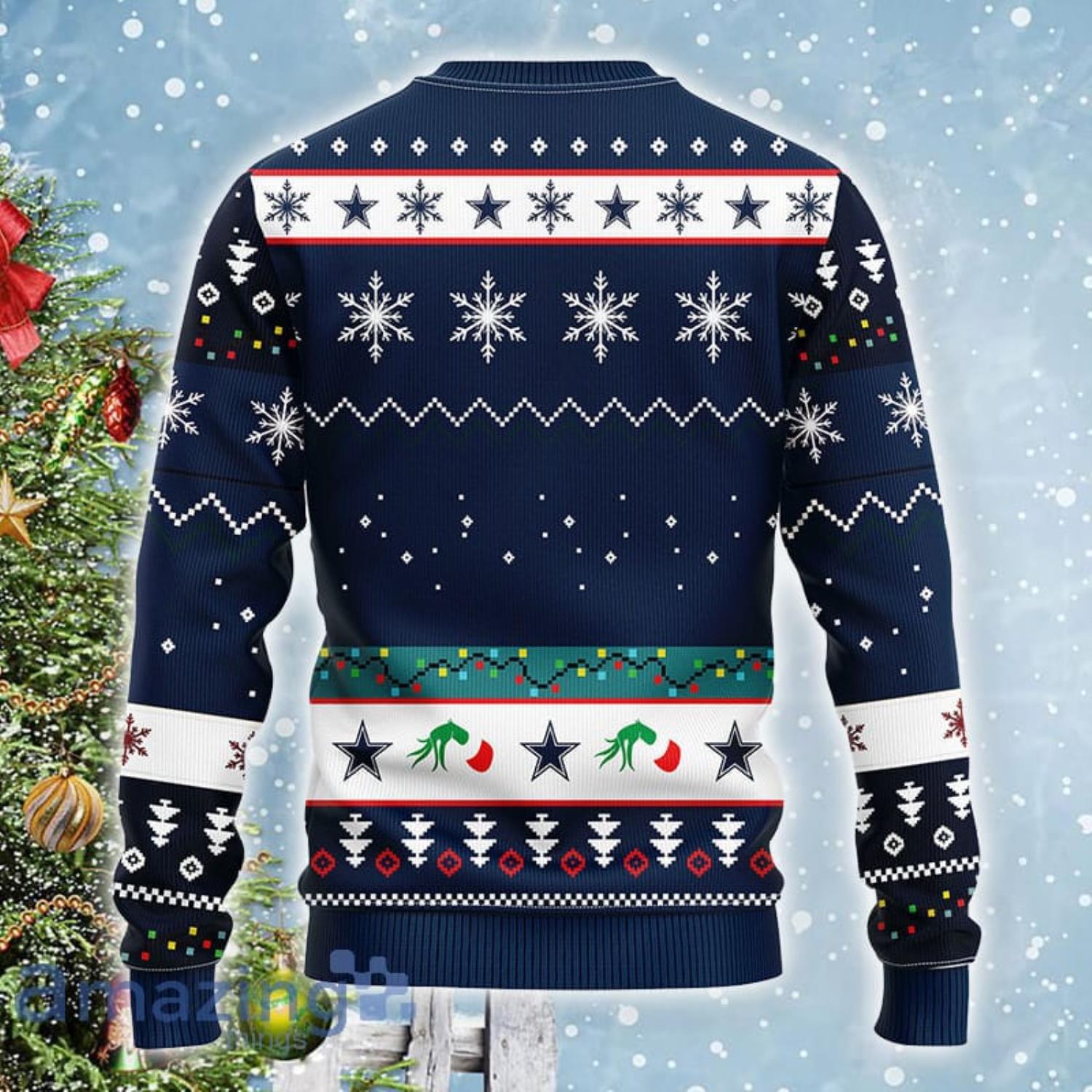 NFL Dallas Cowboys Funny Grinch Christmas Ugly 3D Sweater For Men And Women  Gift Ugly Christmas - Banantees