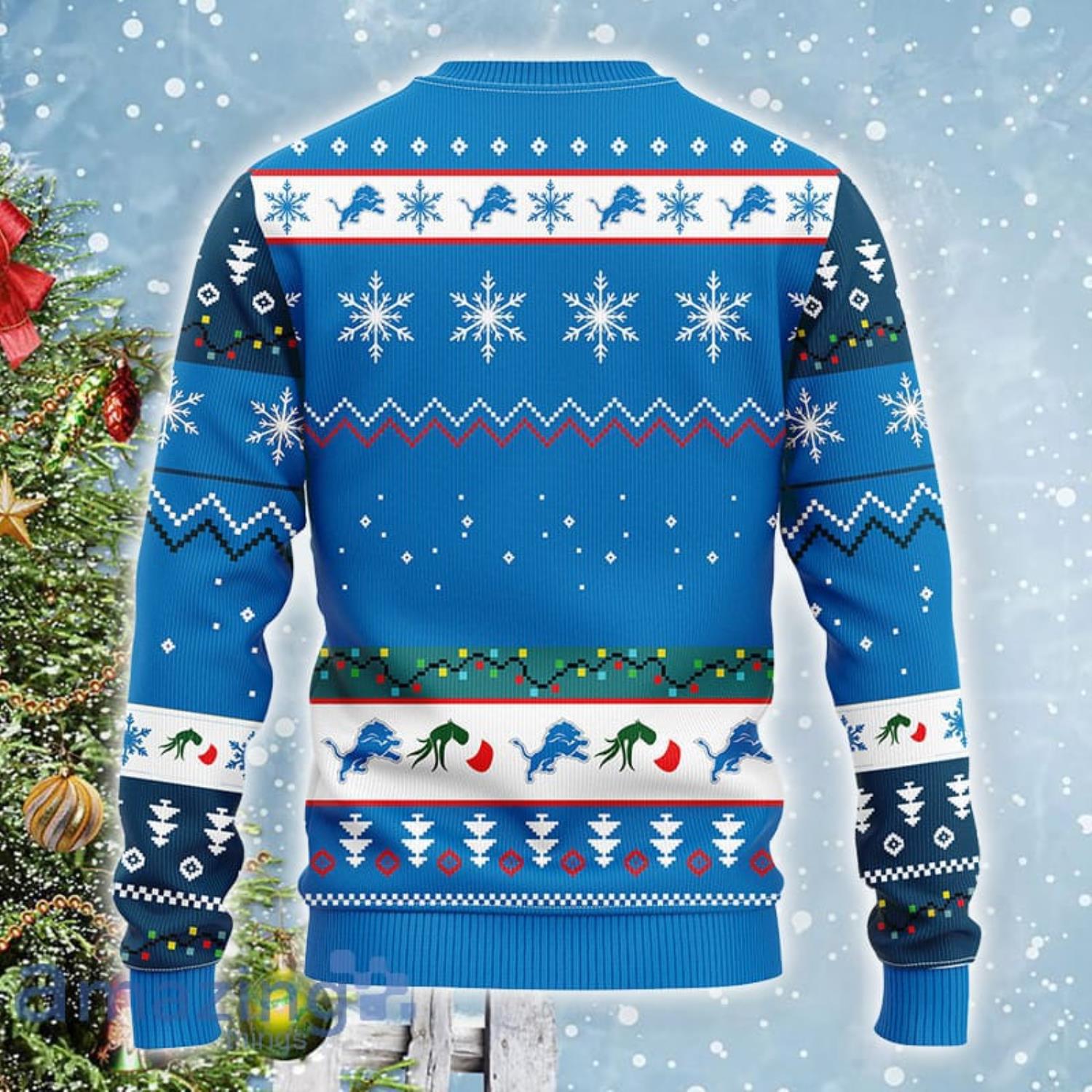 NFL Detroit Lions Grinch Christmas Ugly 3D Sweater For Men And Women Gift  Ugly Christmas - Banantees