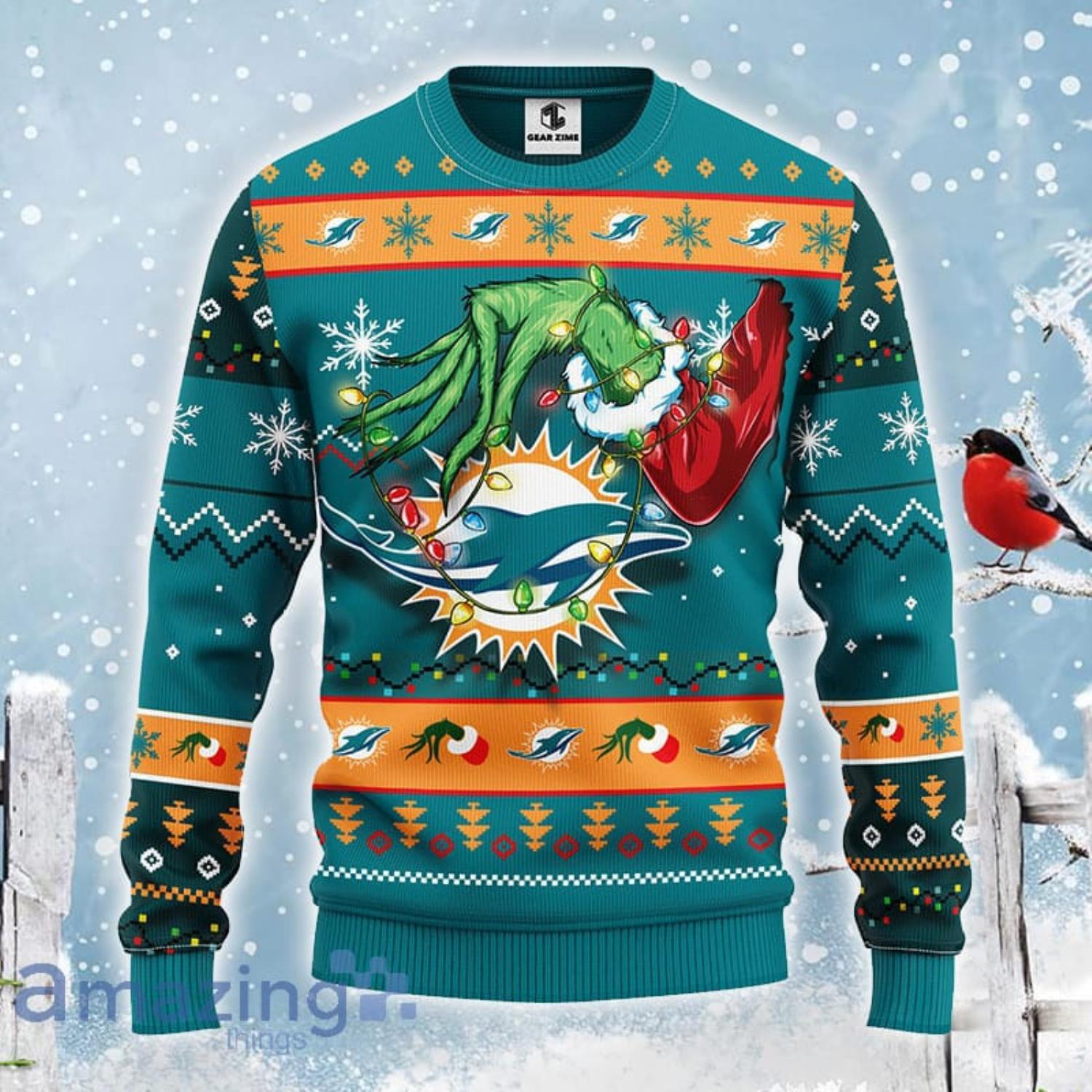 Miami Dolphins Fans Ugly Christmas Sweaters