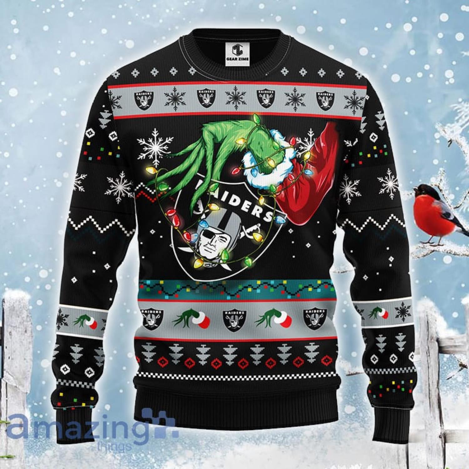 NFL Oakland Raiders Funny Minion Ugly Christmas Sweater For Fans -  Freedomdesign