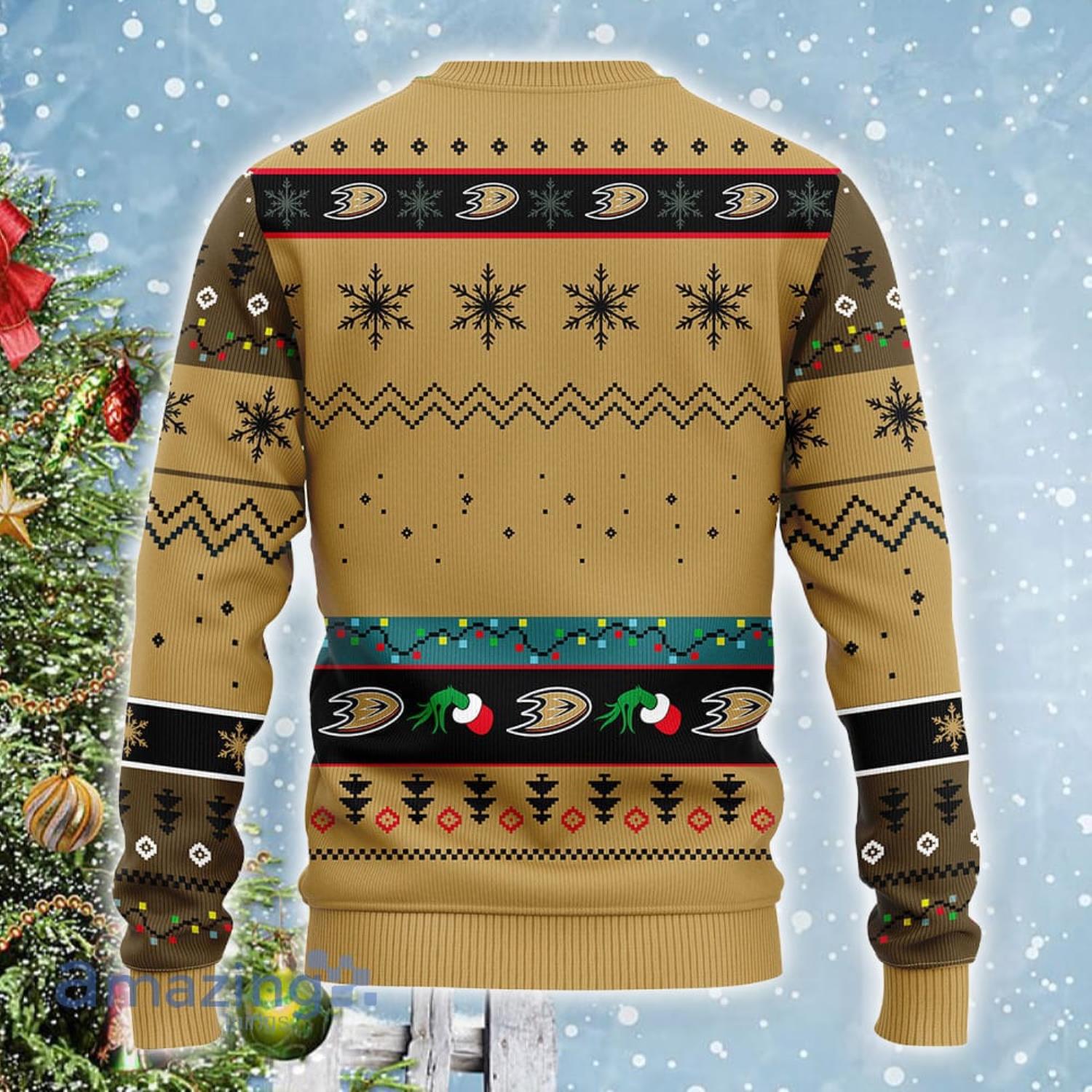 Nhl Anaheim Ducks Christmas Ugly Sweater Print Funny Grinch Gift For Hockey  Fans - Shibtee Clothing