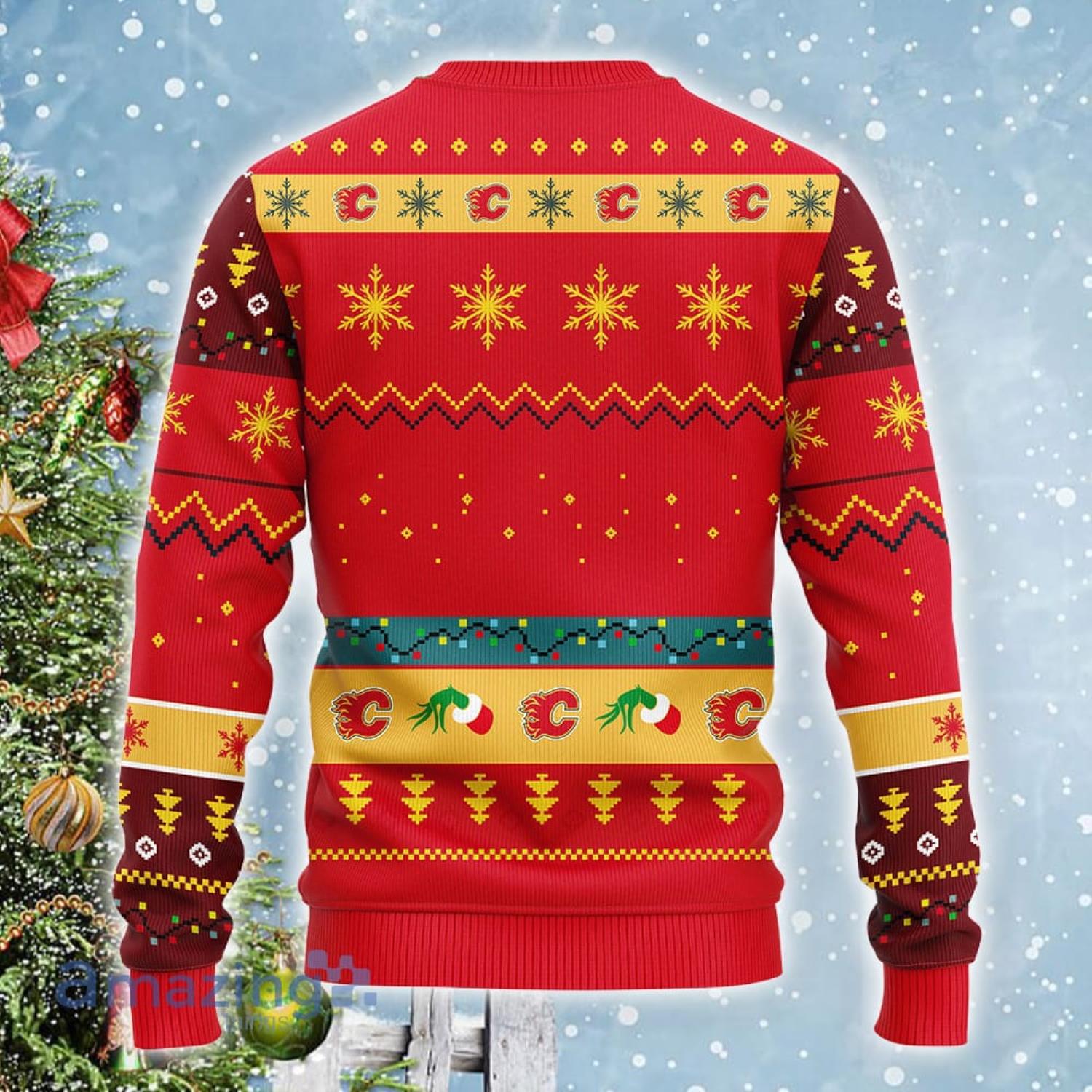 Vintage Calgary Flames Sweater Wondrous Grinch Gift in 2023