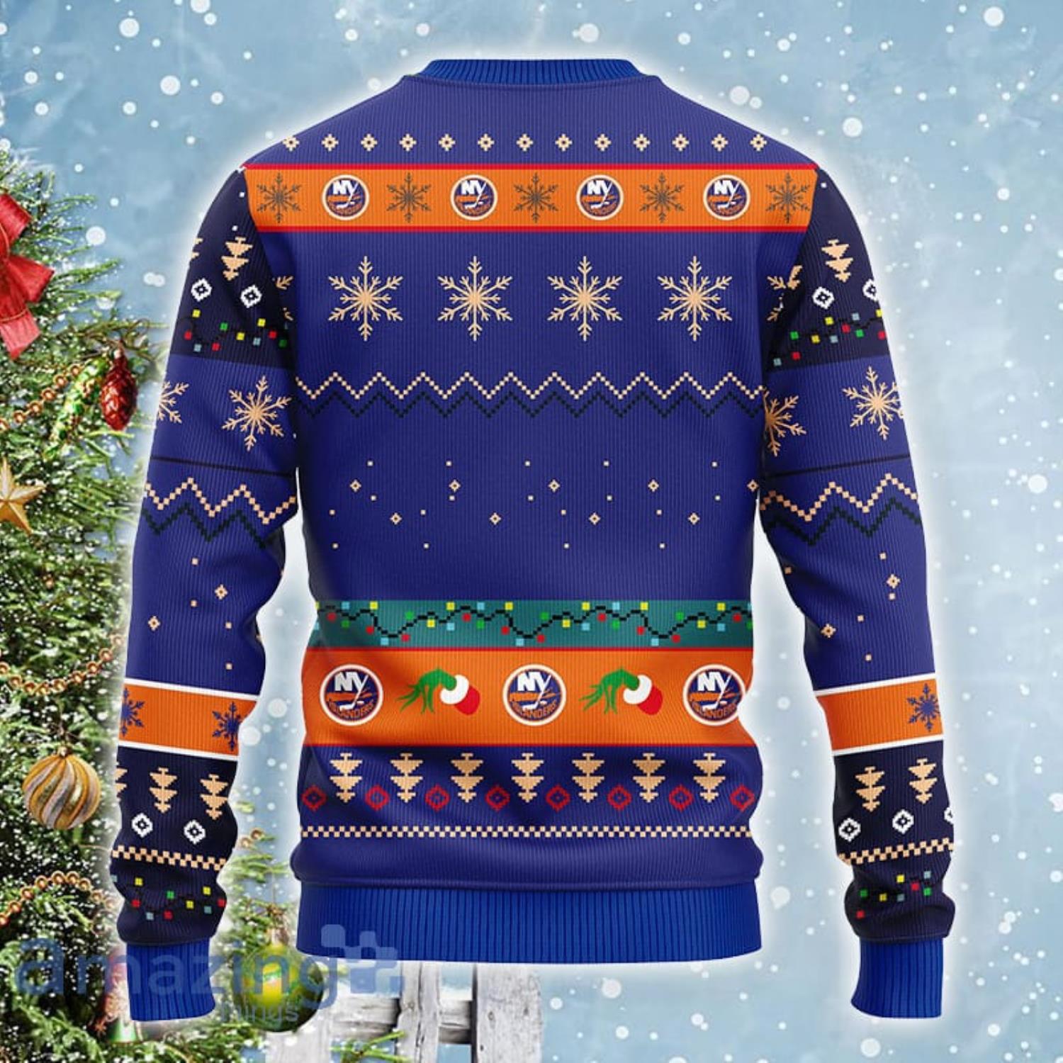 NHL New York Islanders Custom Name Number Cute 3D Ugly Christmas Sweater  Christmas Gift Ideas For Fans - Freedomdesign