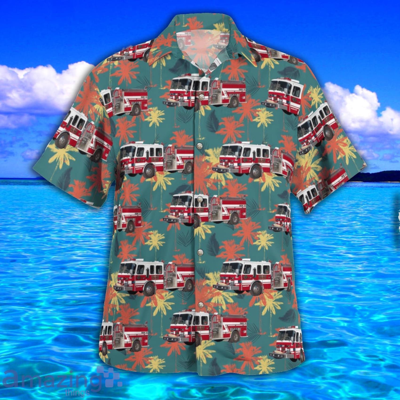 Gurnee Fire Department Illinois Tropical Style AOP Print Shirt Sleeve Hawaiian Shirt And Beach Short image Gurnee Fire Department Illinois Tropical Style AOP Print Shirt Sleeve Hawaiian Shirt And Beach Short Product Photo 2