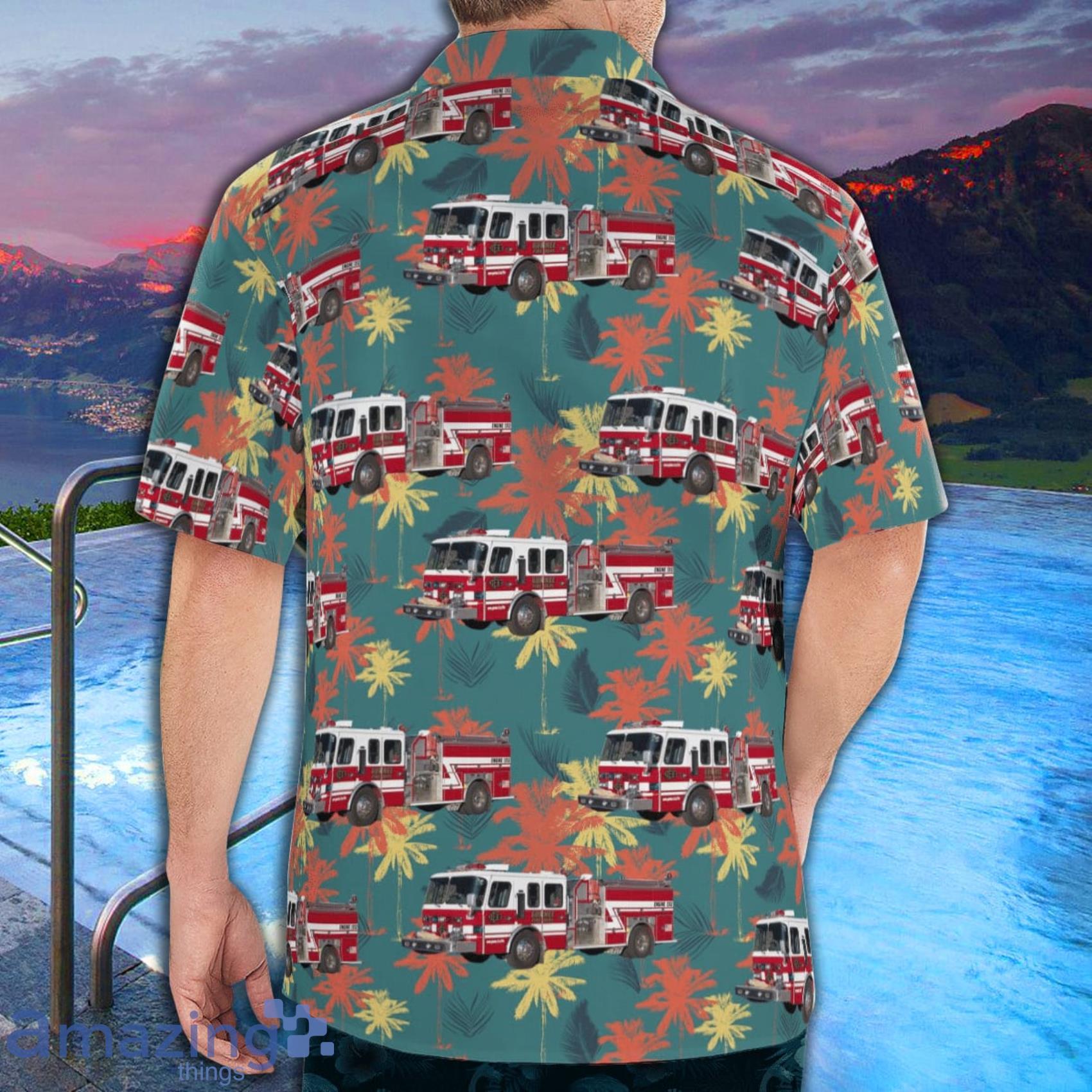 Gurnee Fire Department Illinois Tropical Style AOP Print Shirt Sleeve Hawaiian Shirt And Beach Short image Gurnee Fire Department Illinois Tropical Style AOP Print Shirt Sleeve Hawaiian Shirt And Beach Short Product Photo 4