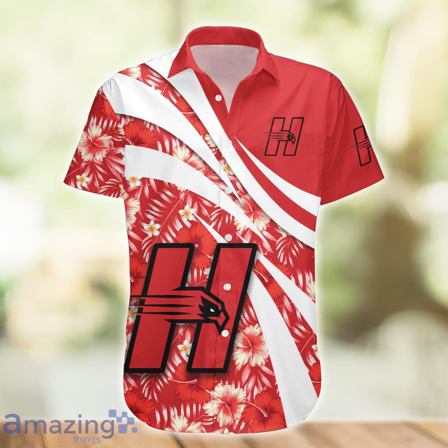 Hartford Hawks NCAA Hibiscus Flower Pattern Aloha Hawaiian Shirt Product Photo 1