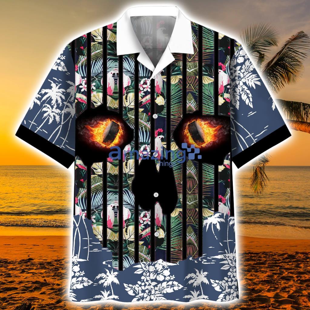 Hockey Flower Skull Hawaiian Shirt Gift For Men And Women Product Photo 1