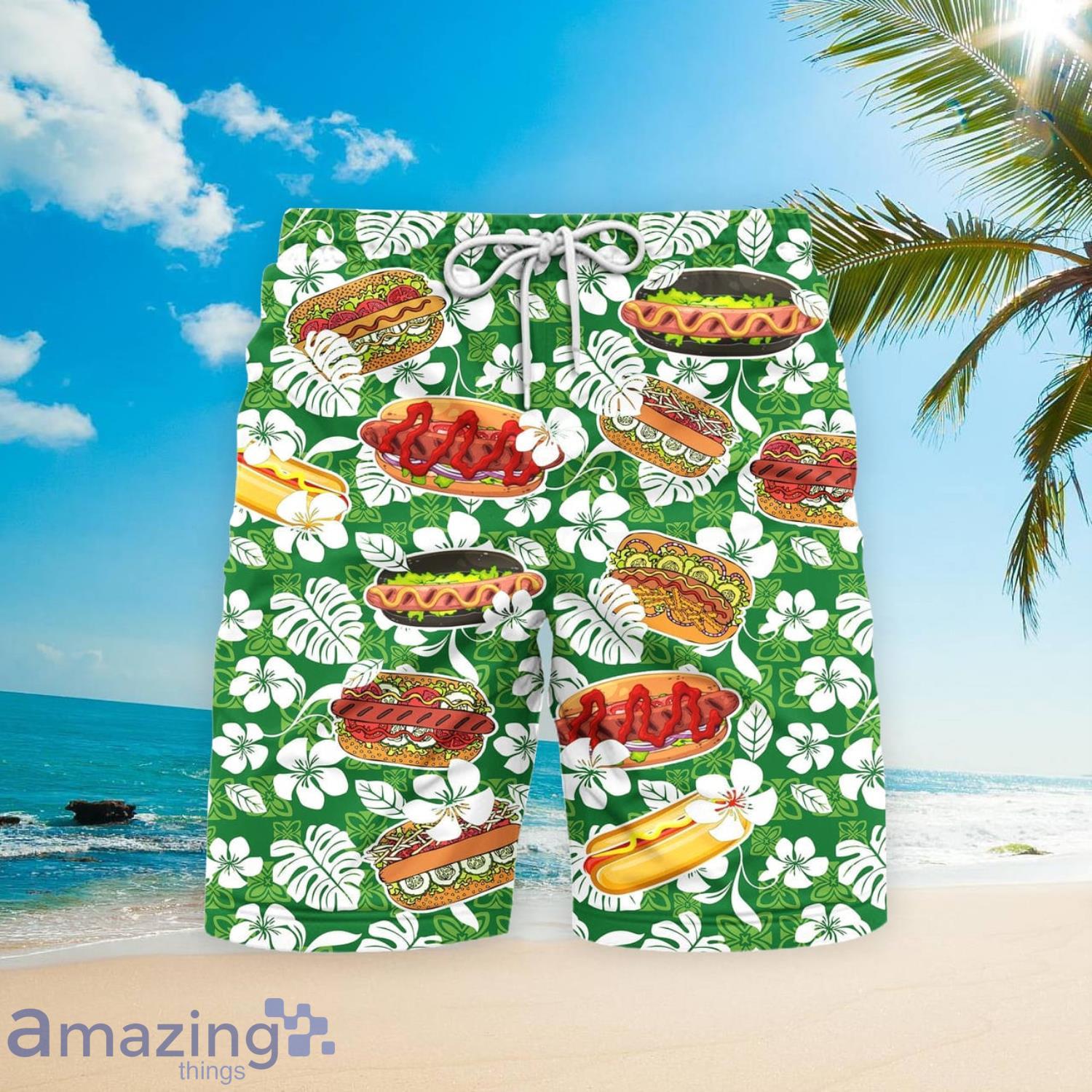 Hot Dog Tropical Beach Short For Men Best Gift For Summer Product Photo 1
