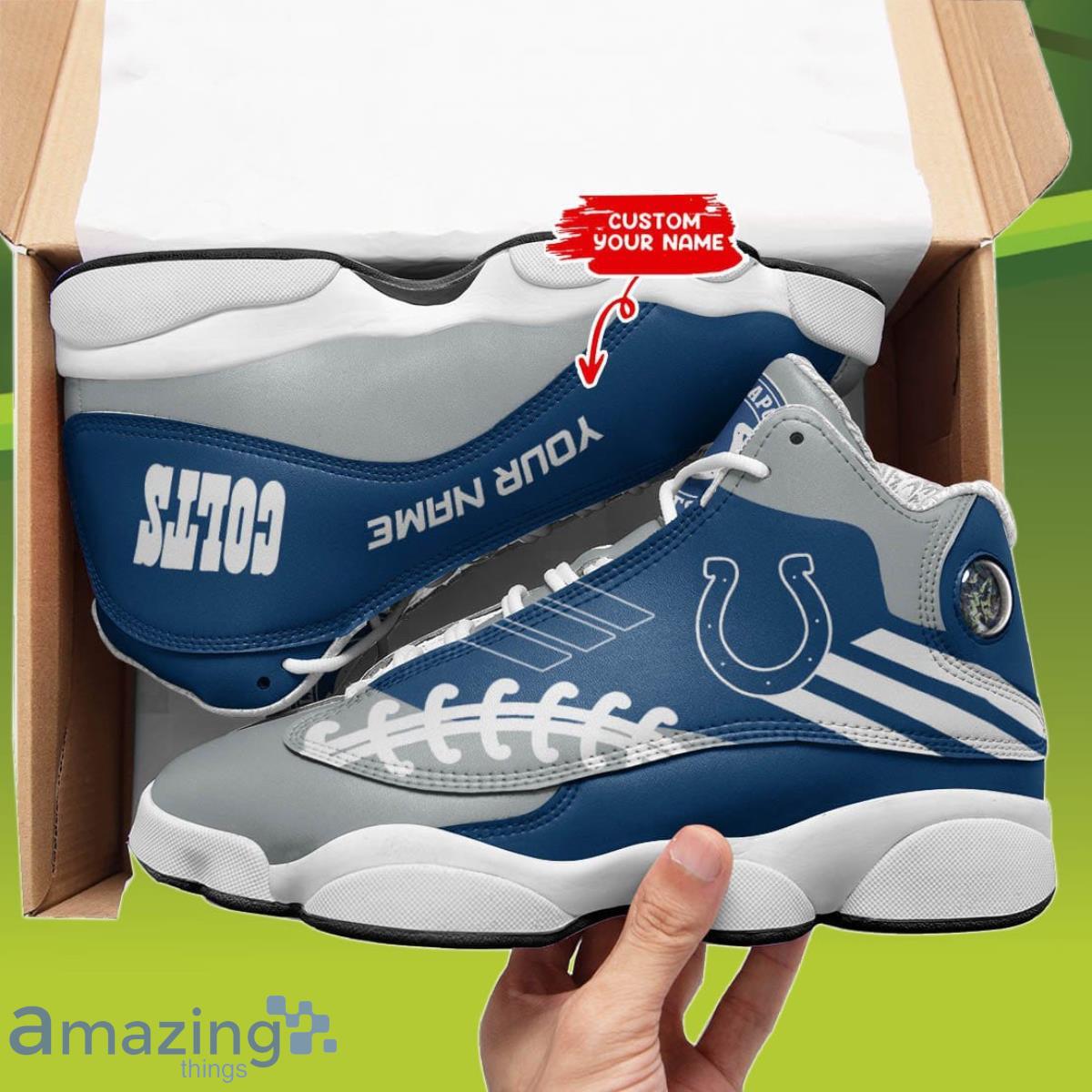 Indianapolis Colts Jordan 13 Sneakers Custom Name Best Gift For Men And Women Product Photo 1