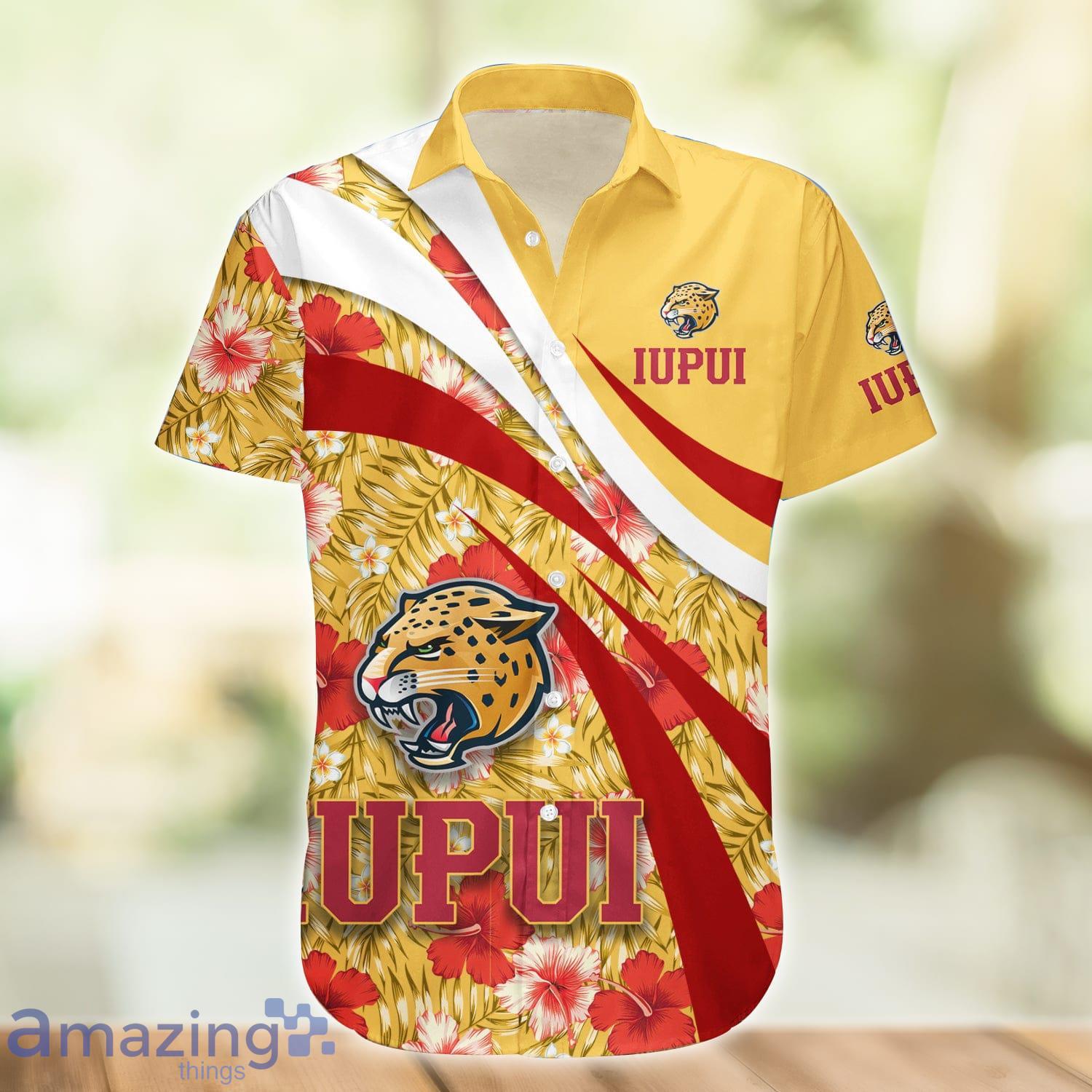 IUPUI Jaguars NCAA Coconut Tree Hawaiian Shirt - Freedomdesign