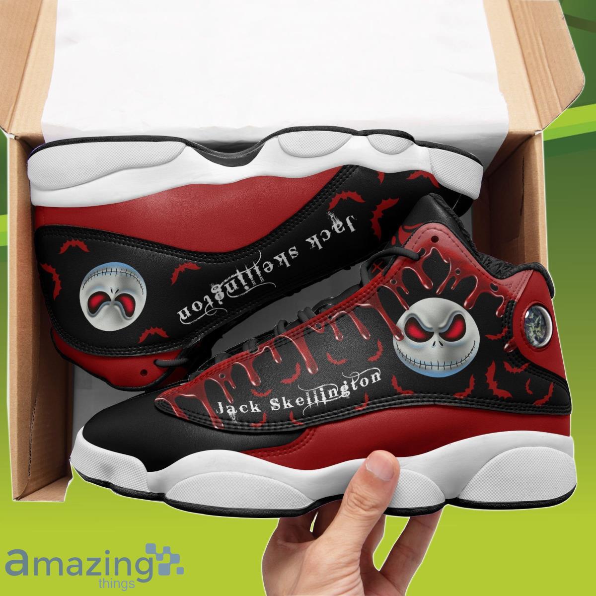 Jack Skellington Air Jordan 13 Sneakers Best Gift For Family image Jack Skellington Air Jordan 13 Sneakers Best Gift For Family Product Photo 2