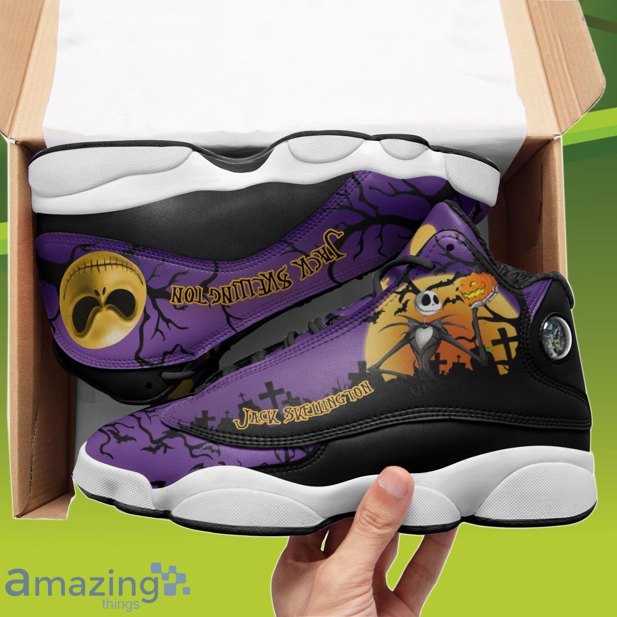 Jack Skellington Air Jordan 13 Sneakers Impressive Gift For Everyone Product Photo 1 Jack Skellington Air Jordan 13 Sneakers Impressive Gift For Everyone Product Photo 1