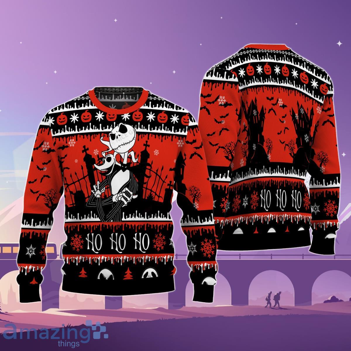 Jack Skellington Ho Ho Ho Sweater Best Gift For Men And Women Product Photo 1
