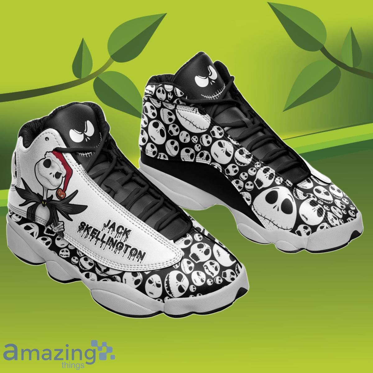 Jack Skellington Xmas Air Jordan 13 Sneakers Unique Gift For Family image Jack Skellington Xmas Air Jordan 13 Sneakers Unique Gift For Family Product Photo 2