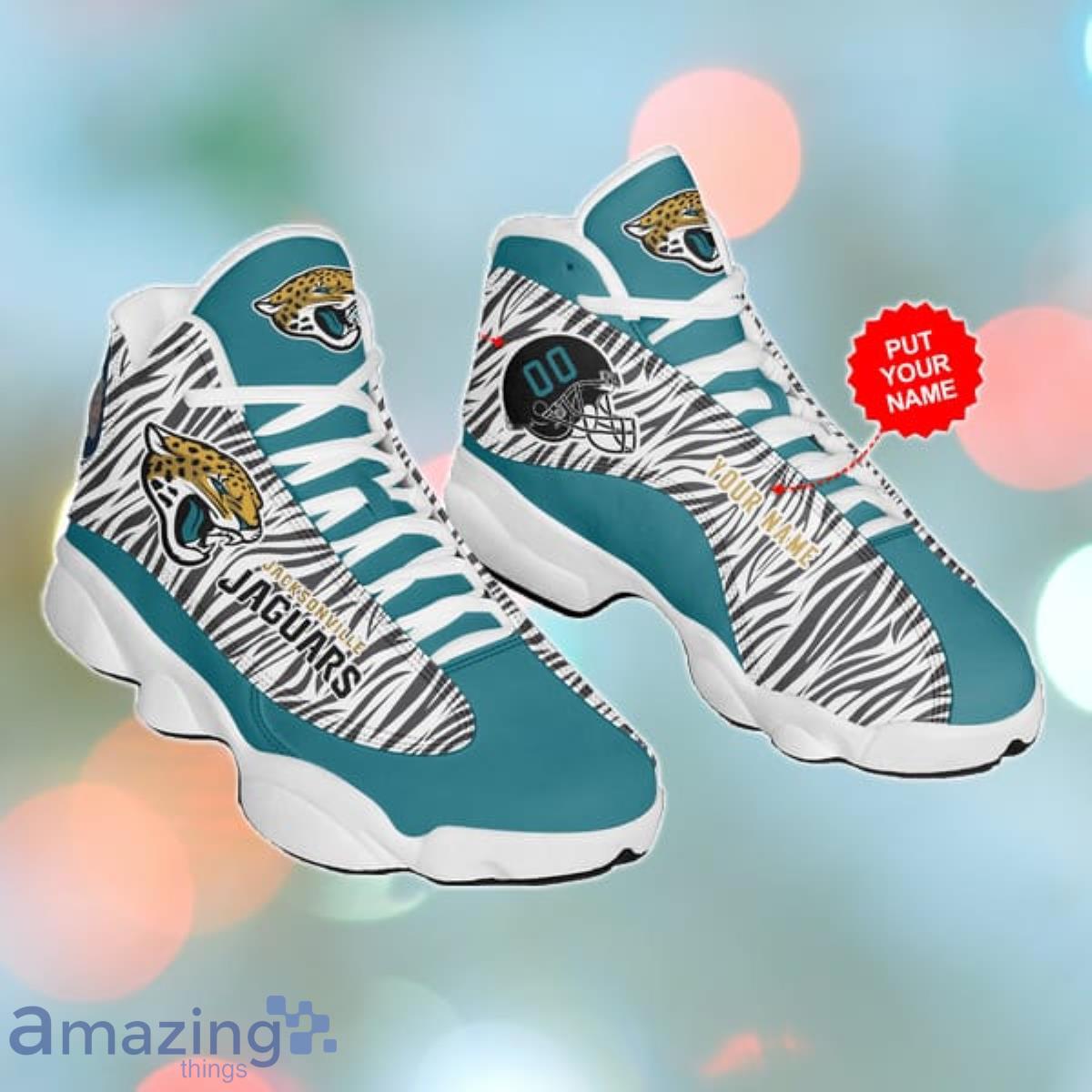 Jacksonville Jaguars Air Jordan 13 Sneakers Shoes Custom Name Personalized  Gifts