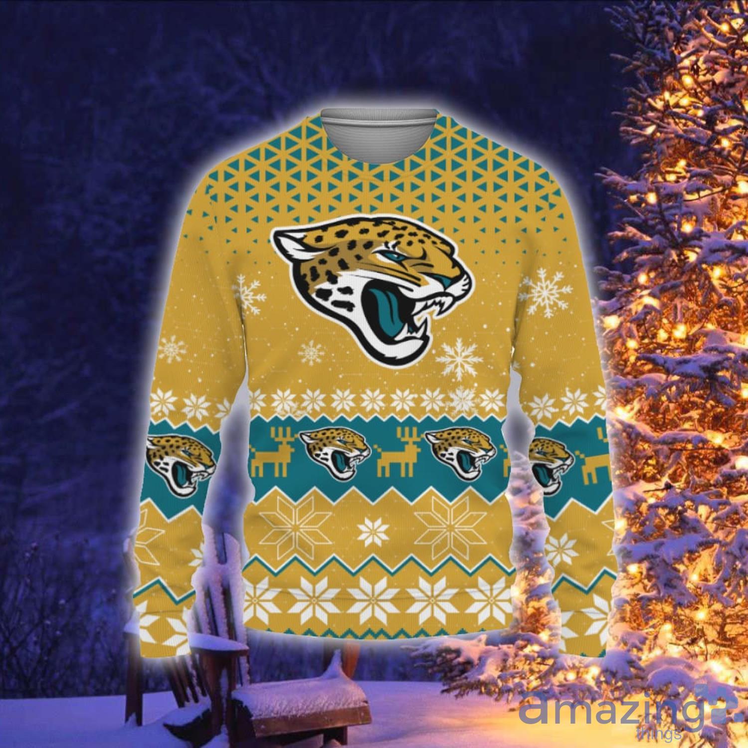 Jacksonville Jaguars Christmas Reindeers Pattern Ugly Christmas Sweater -  Freedomdesign