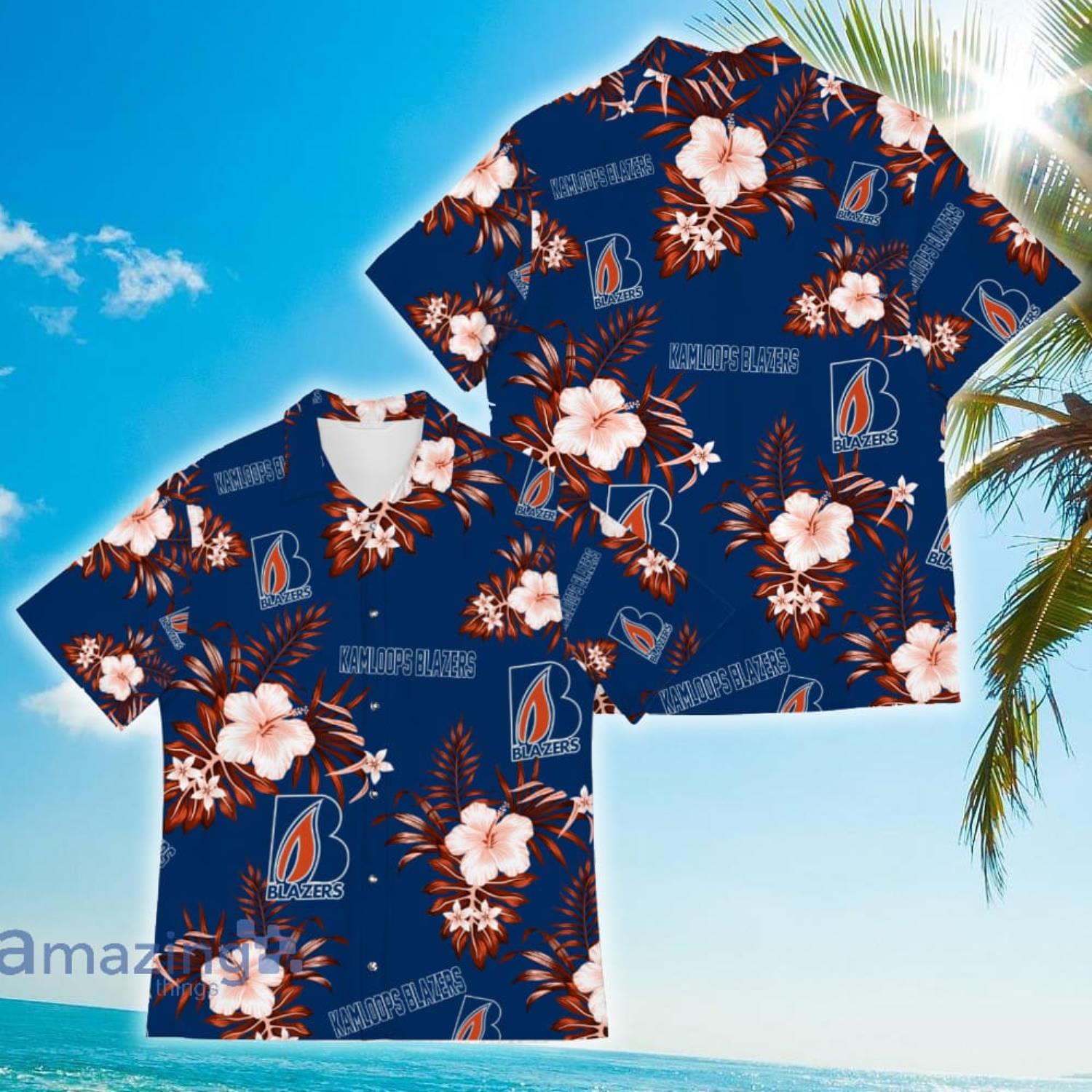 Kamloops Blazers Sport Hibiscus Lover Tropical Hawaiian Shirt For Men And Women Product Photo 1